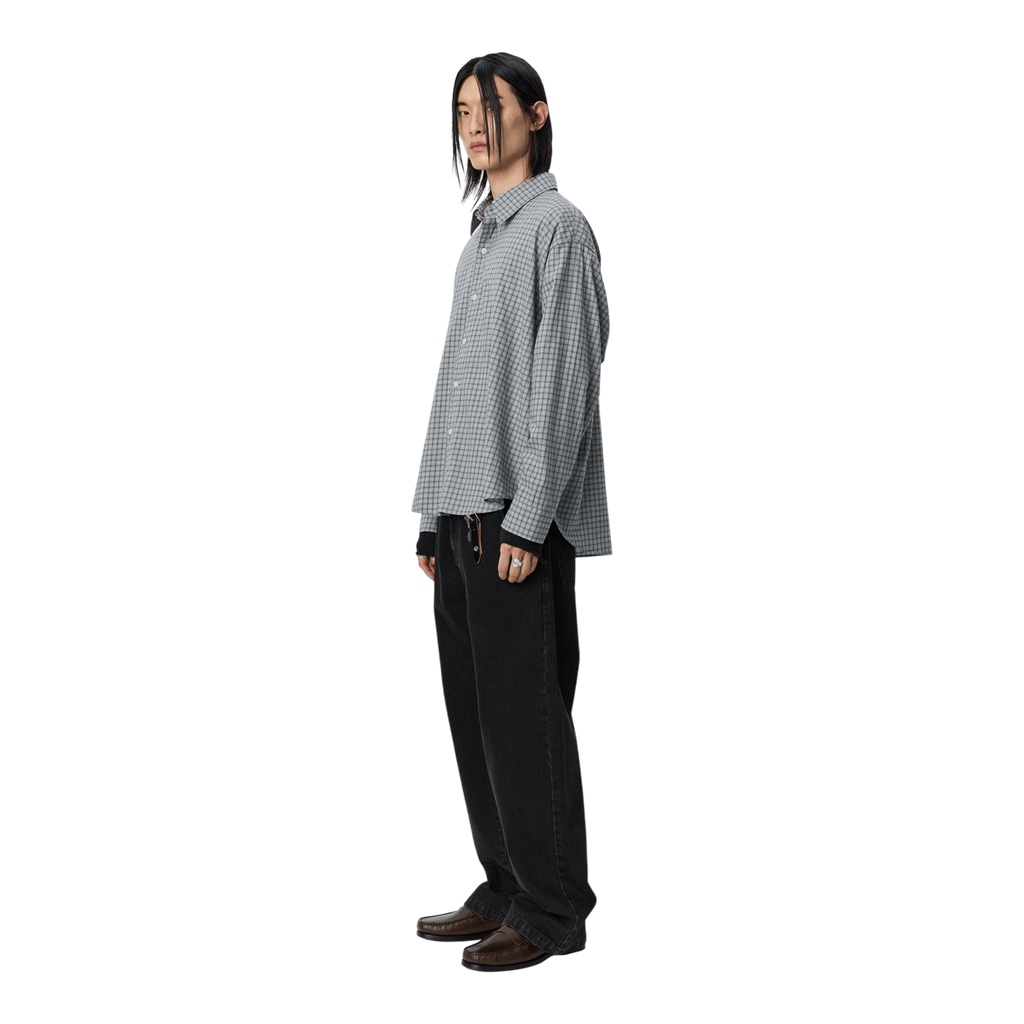 Mfpen - Exact Shirt - Light Grey Plaid Skjorte mfpen 