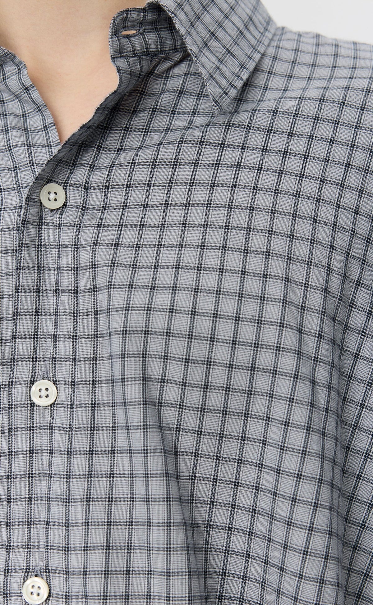 Mfpen - Exact Shirt - Light Grey Plaid Skjorte mfpen 