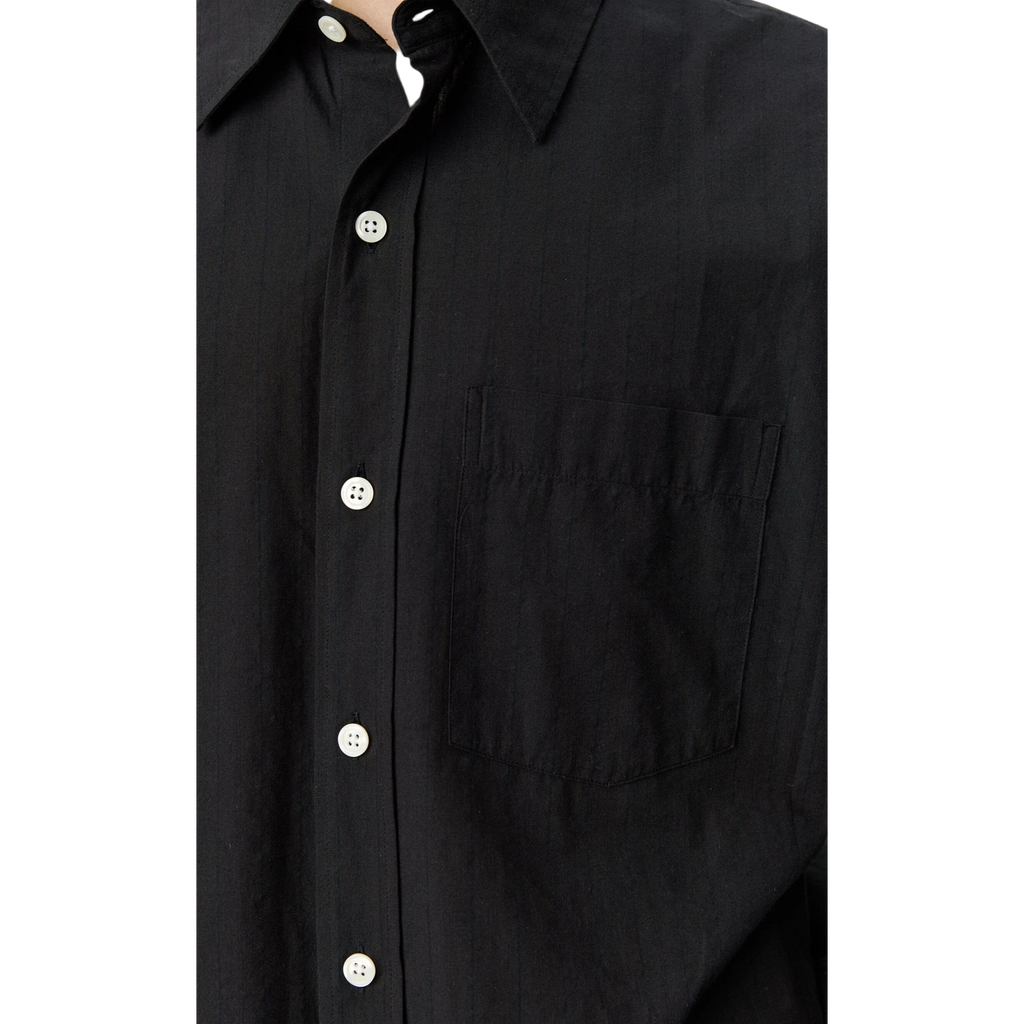 Mfpen - Executive Shirt - Dark Brown Stripe Skjorte mfpen 