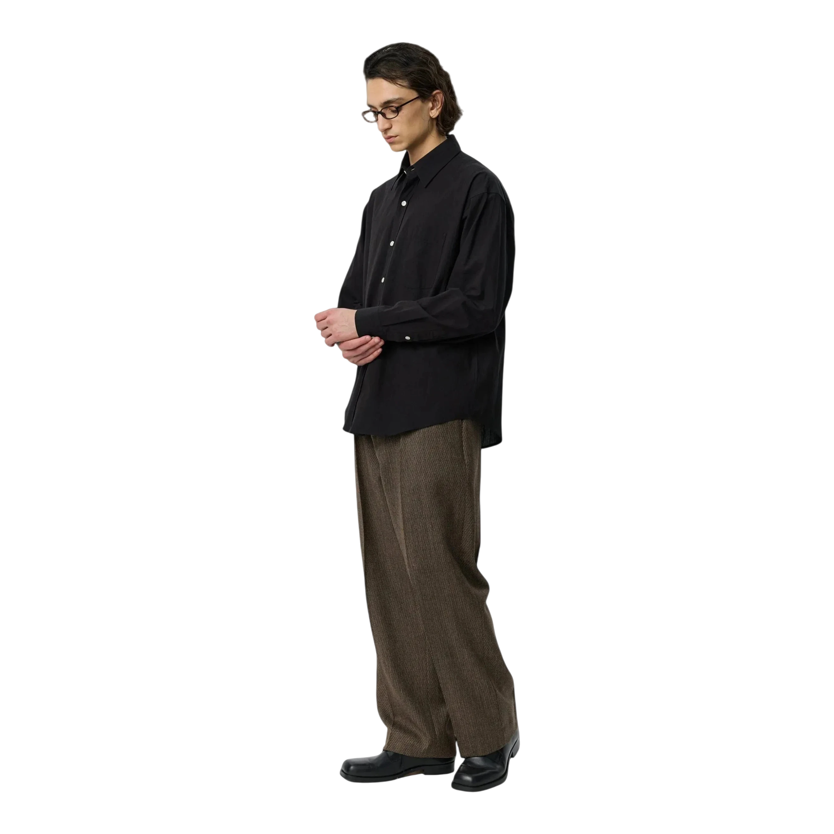 Mfpen - Executive Shirt - Dark Brown Stripe Skjorte mfpen 