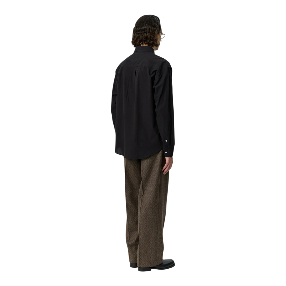 Mfpen - Executive Shirt - Dark Brown Stripe Skjorte mfpen 
