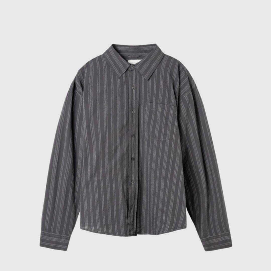 mfpen Executive Shirt - Dark Grey Double Stripe Shirt mfpen 