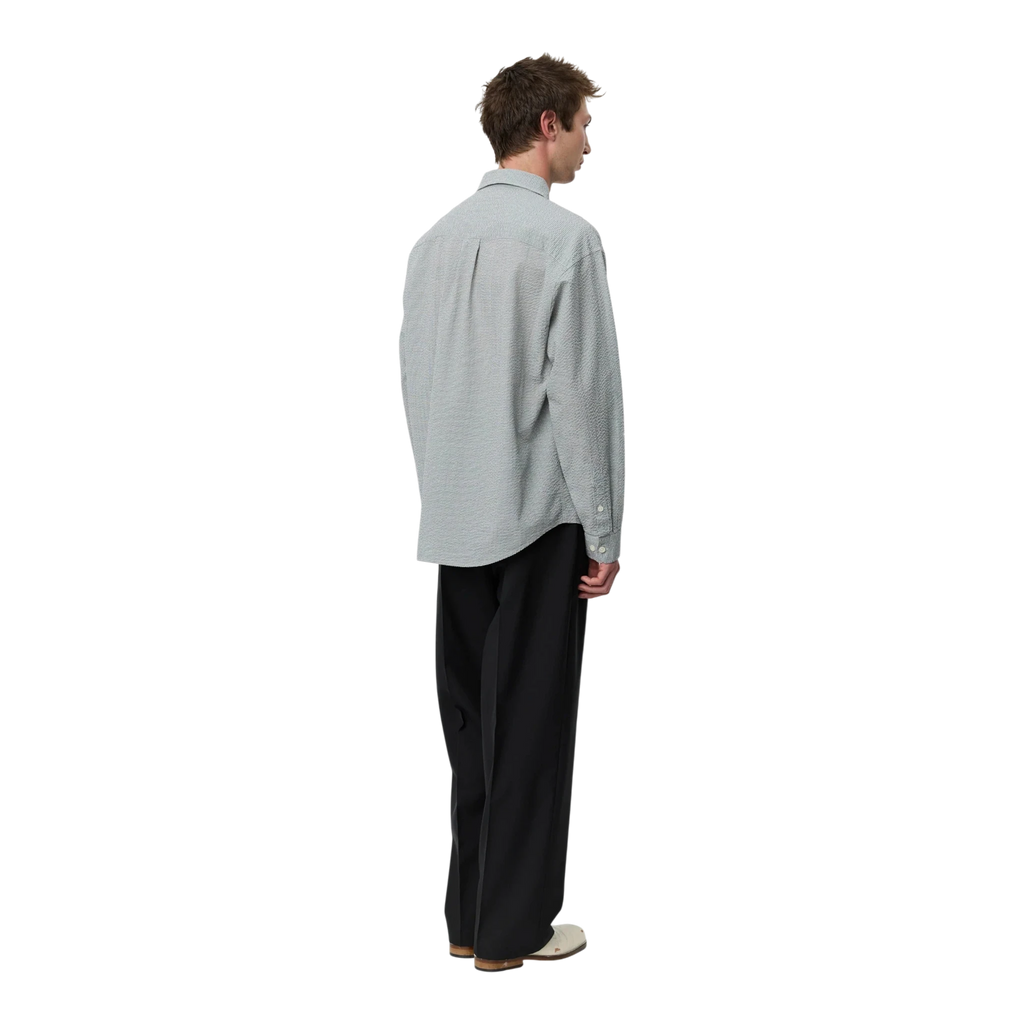 mfpen Executive Shirt - Textured Bottle Grey Check Shirt mfpen 