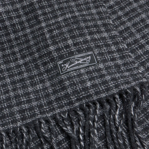 Mfpen - Facade Fringe Scarf - Charcoal Fence Check Skjerf mfpen 