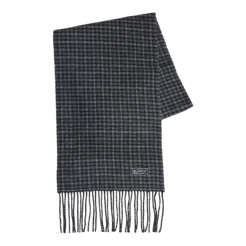 Mfpen - Facade Fringe Scarf - Charcoal Fence Check Skjerf mfpen 