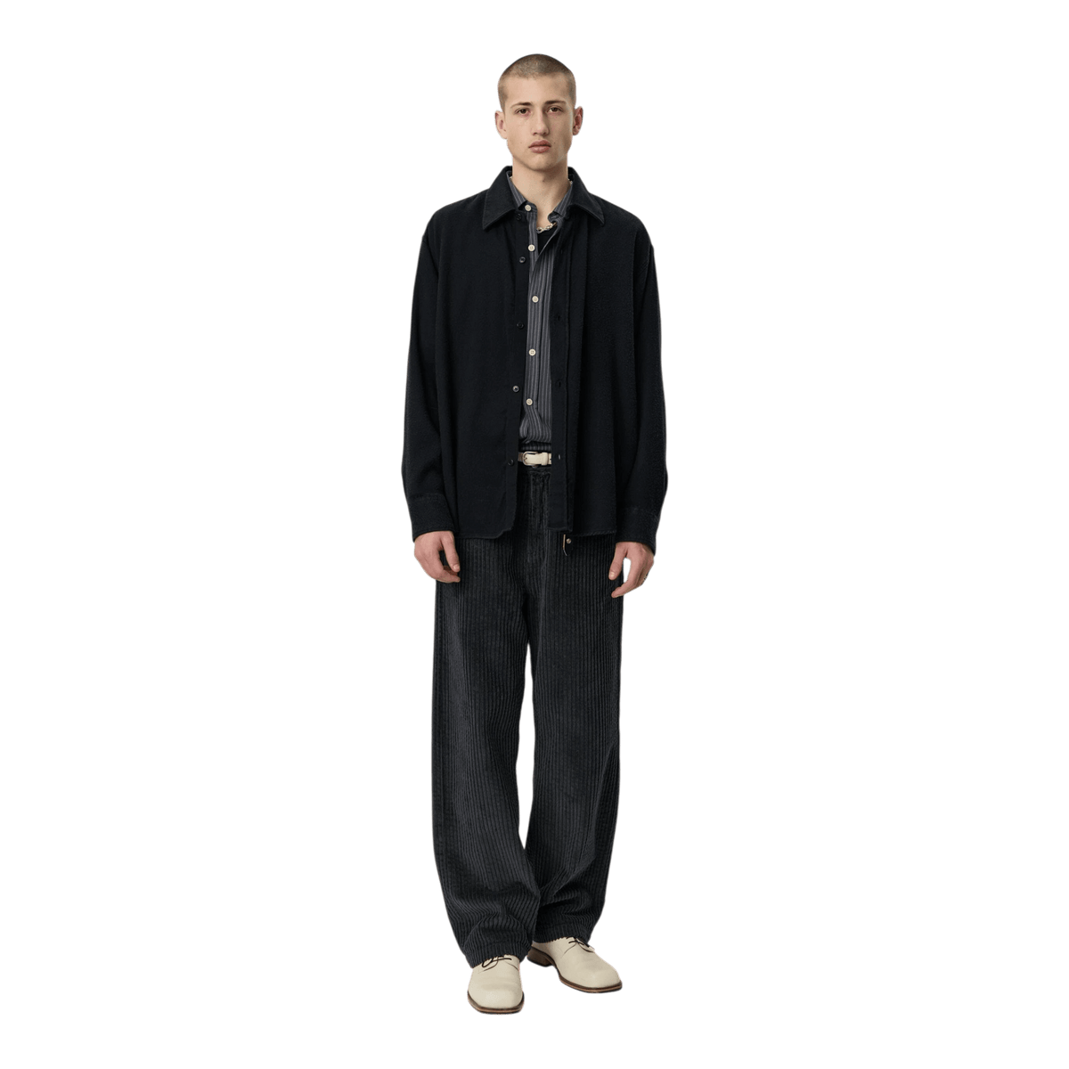 Mfpen - Gambler Shirt - Black Fuzz Tencel Skjorte mfpen 