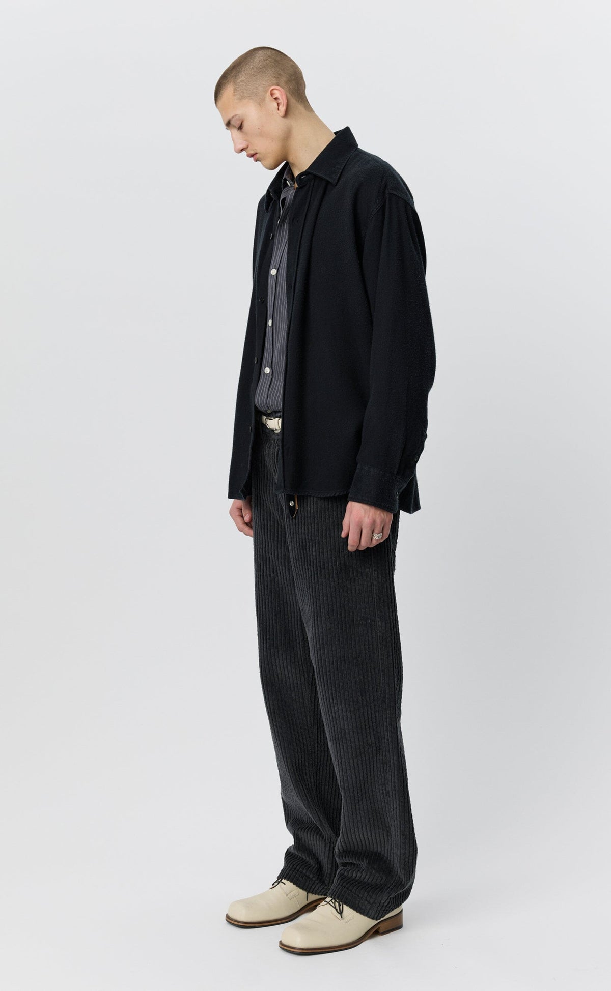 Mfpen - Gambler Shirt - Black Fuzz Tencel Skjorte mfpen 