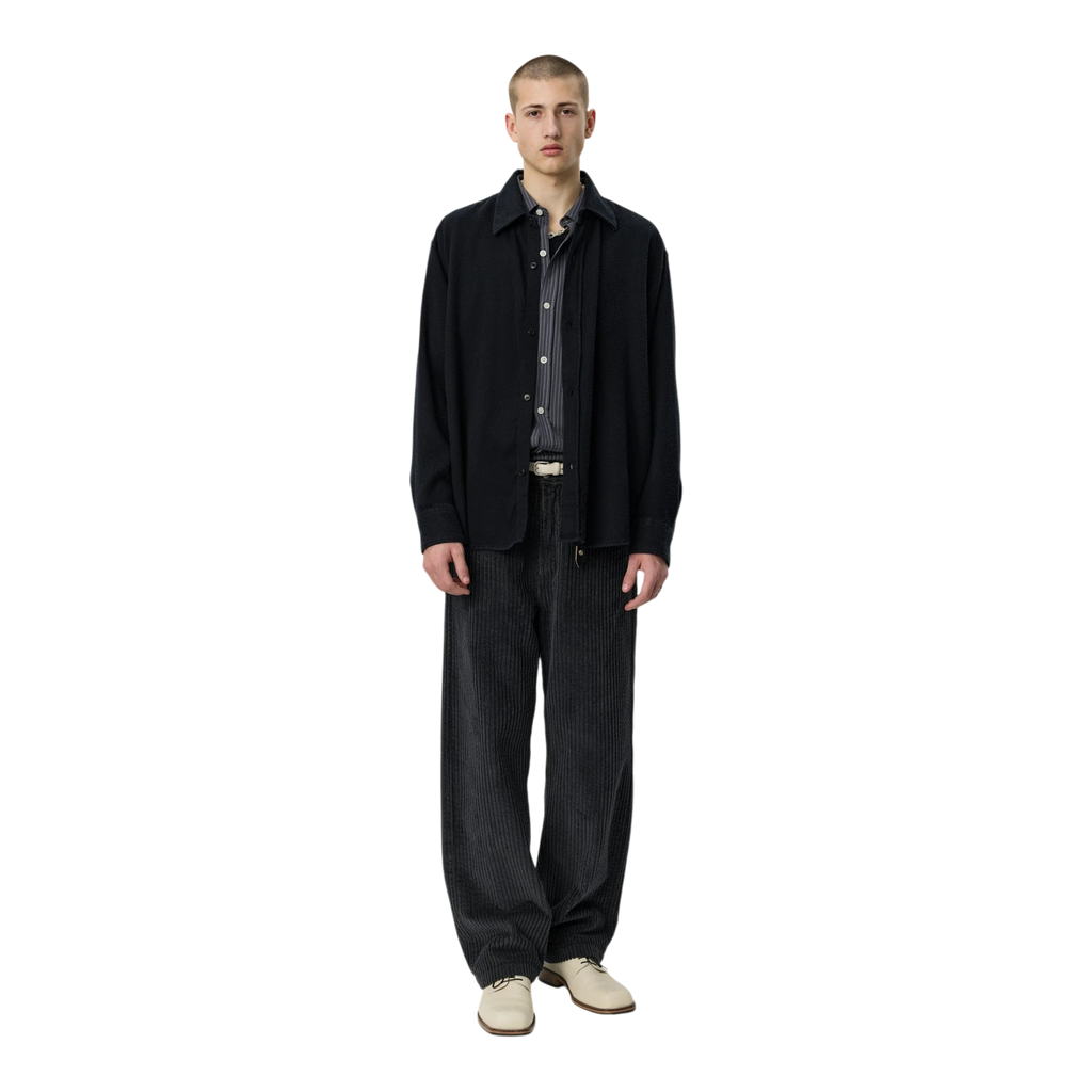 Mfpen - Gambler Shirt - Black Fuzz Tencel Skjorte mfpen 