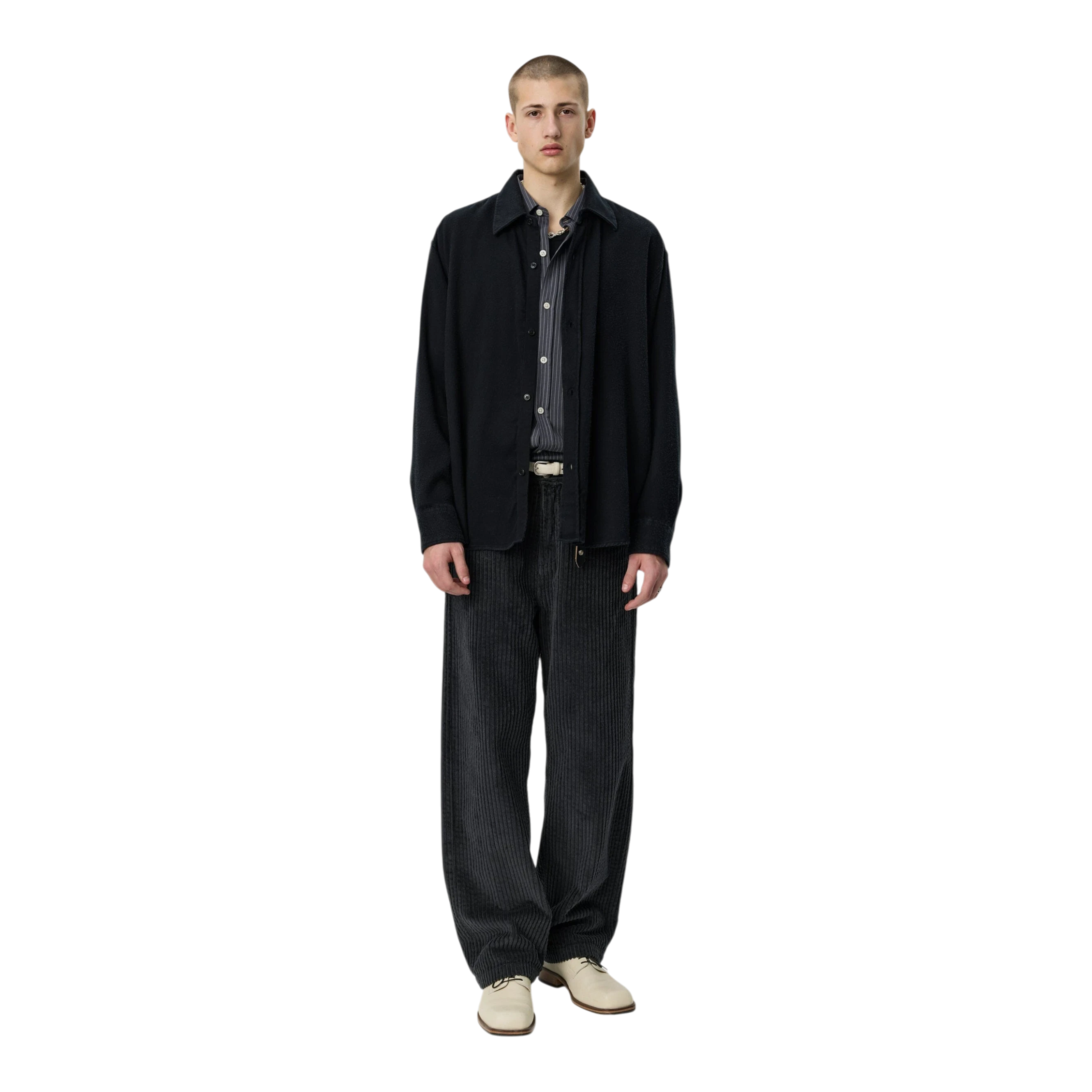 Mfpen - Gambler Shirt - Black Fuzz Tencel Skjorte mfpen 