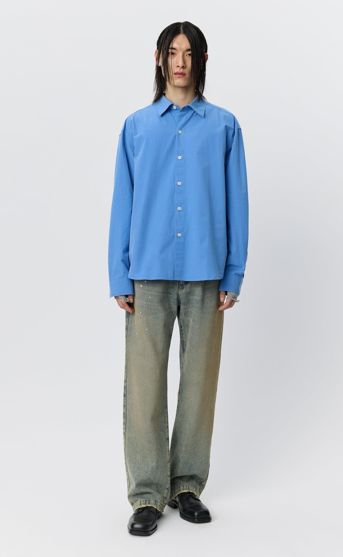 mfpen Generous Shirt - Desktop Blue Skjorte mfpen 