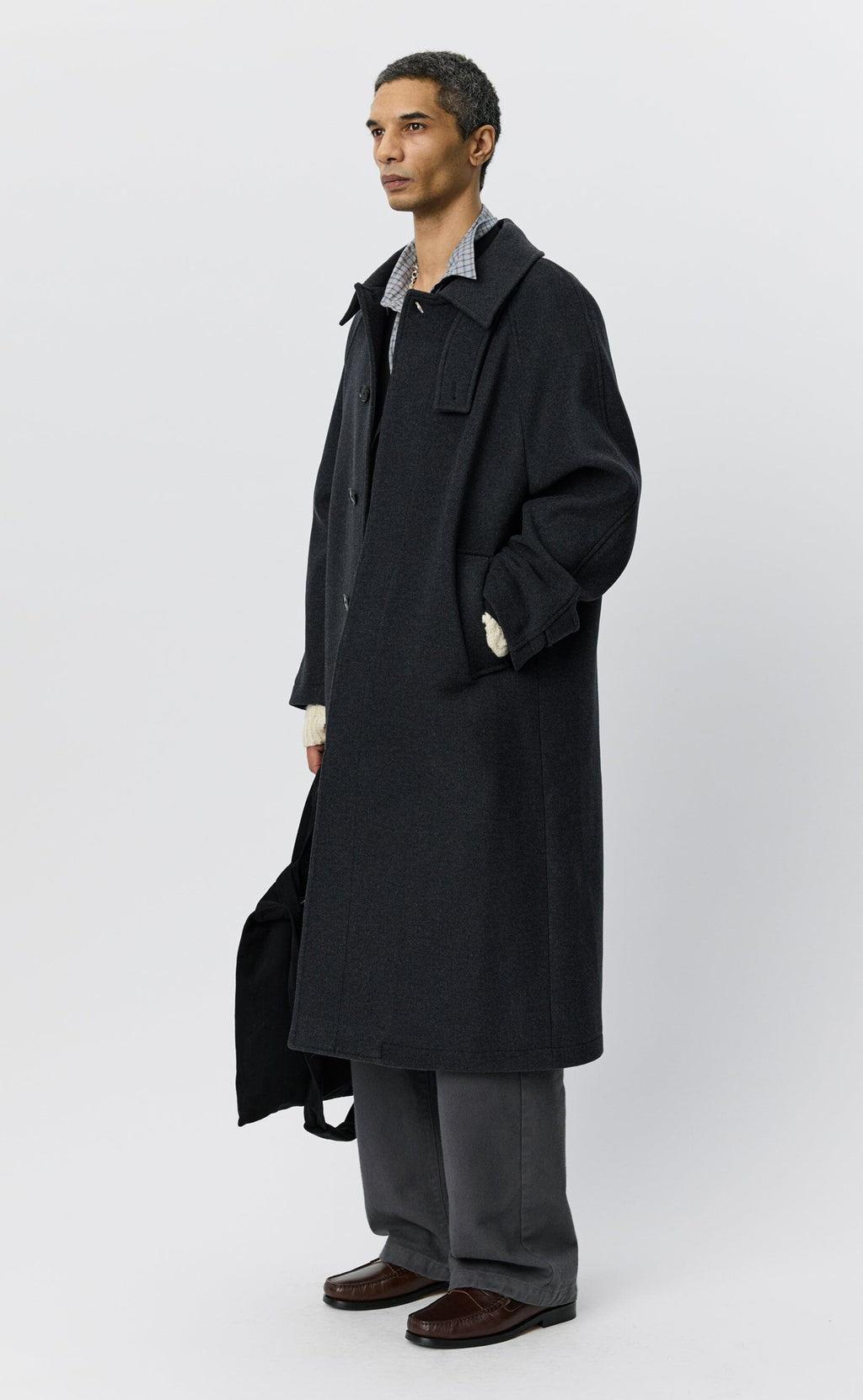 Mfpen - Installation Coat - Dark Grey Recycled Wool Jakke mfpen 