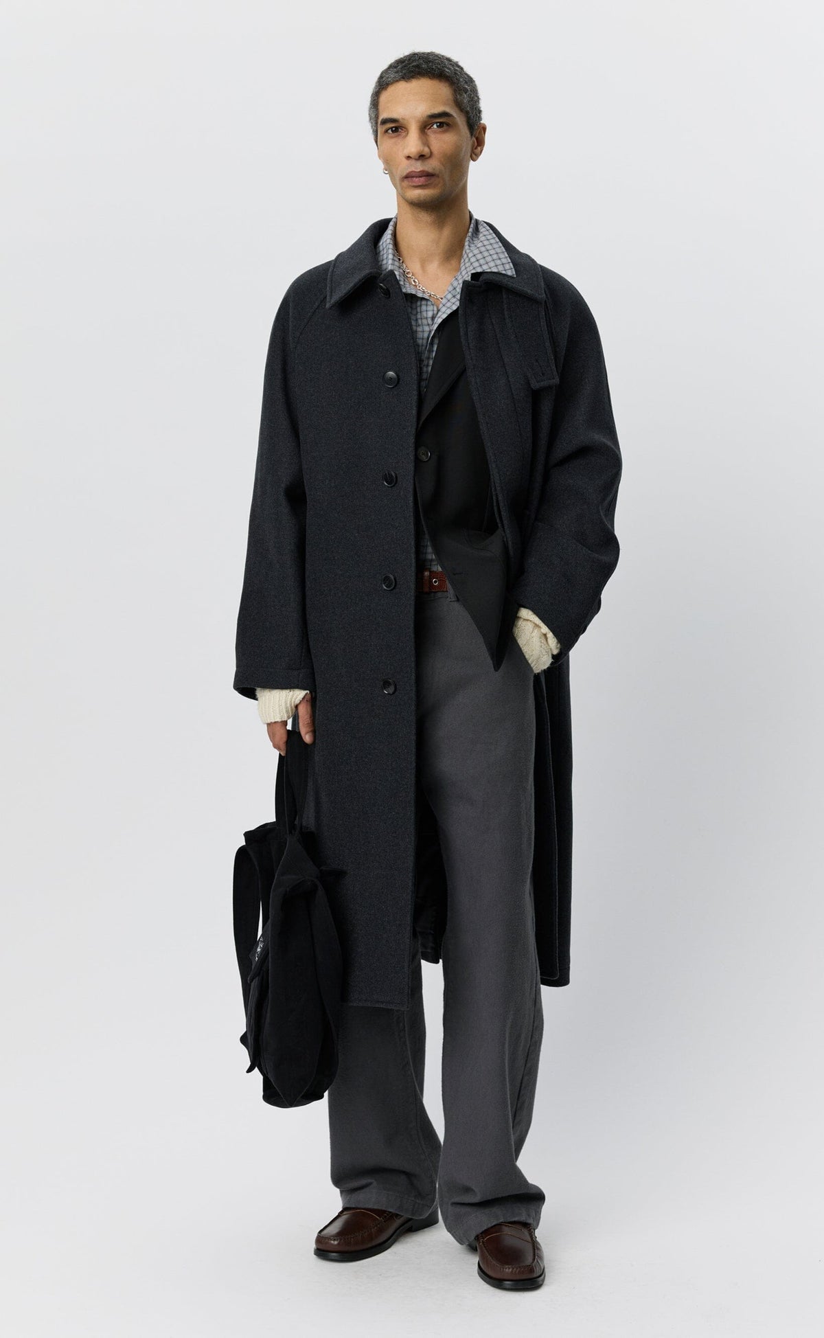 Mfpen - Installation Coat - Dark Grey Recycled Wool Jakke mfpen 