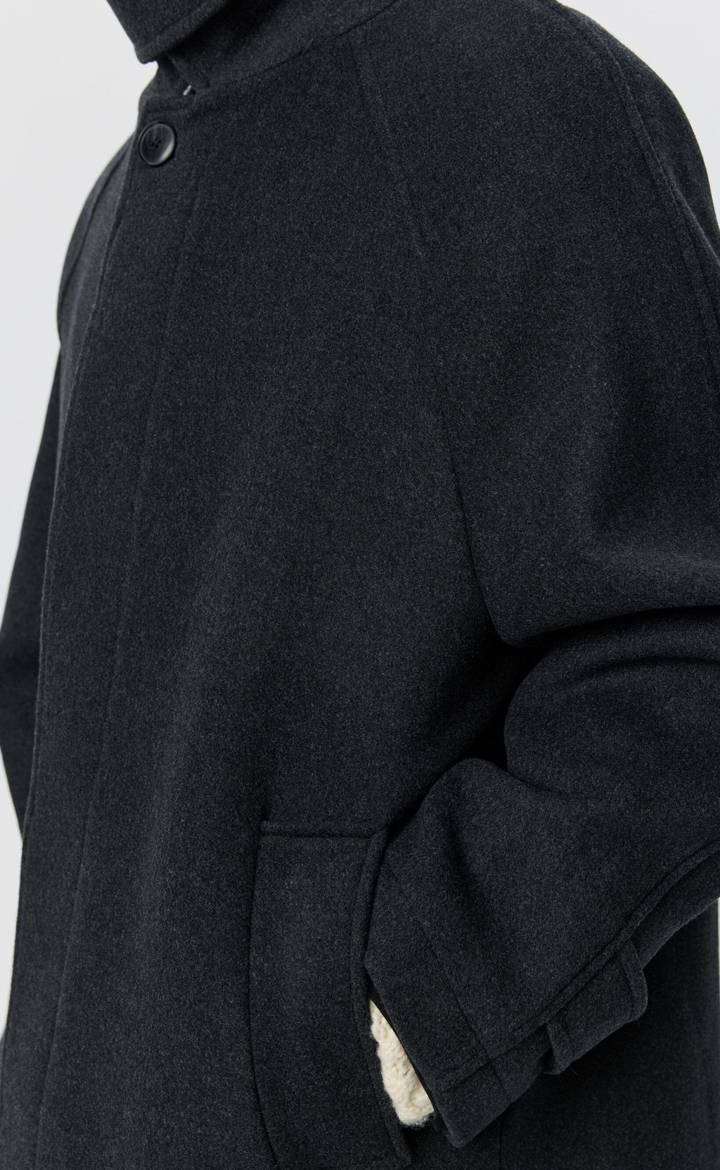 Mfpen - Installation Coat - Dark Grey Recycled Wool Jakke mfpen 