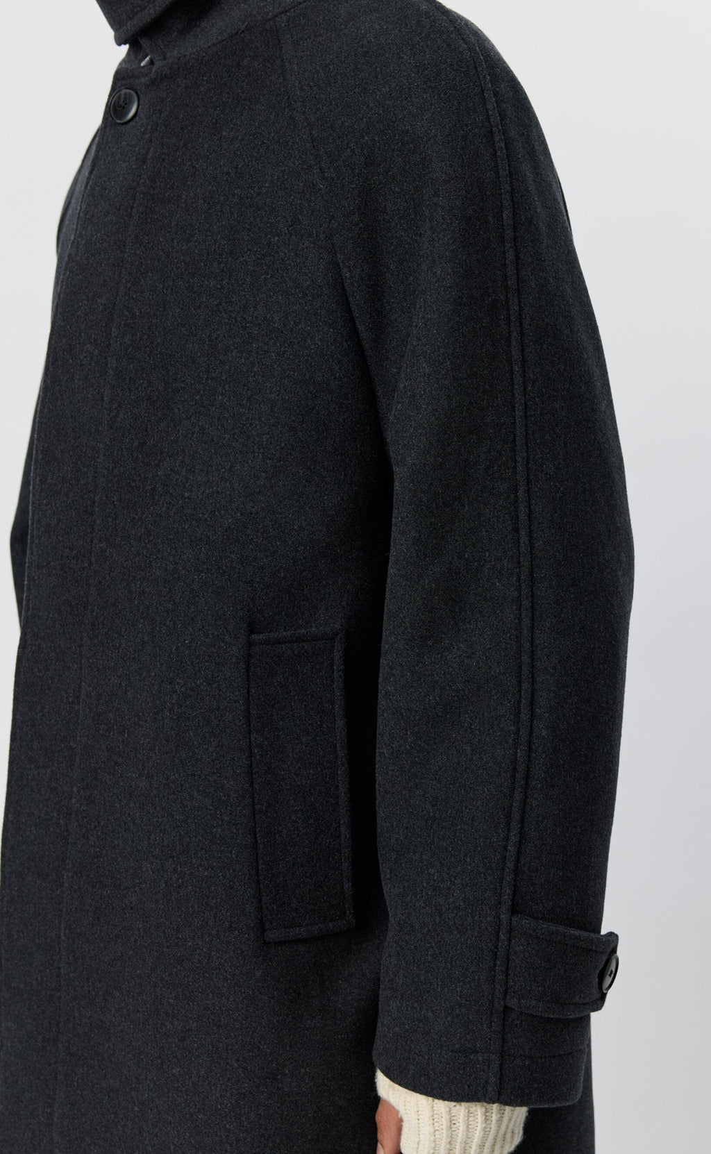 Mfpen - Installation Coat - Dark Grey Recycled Wool Jakke mfpen 