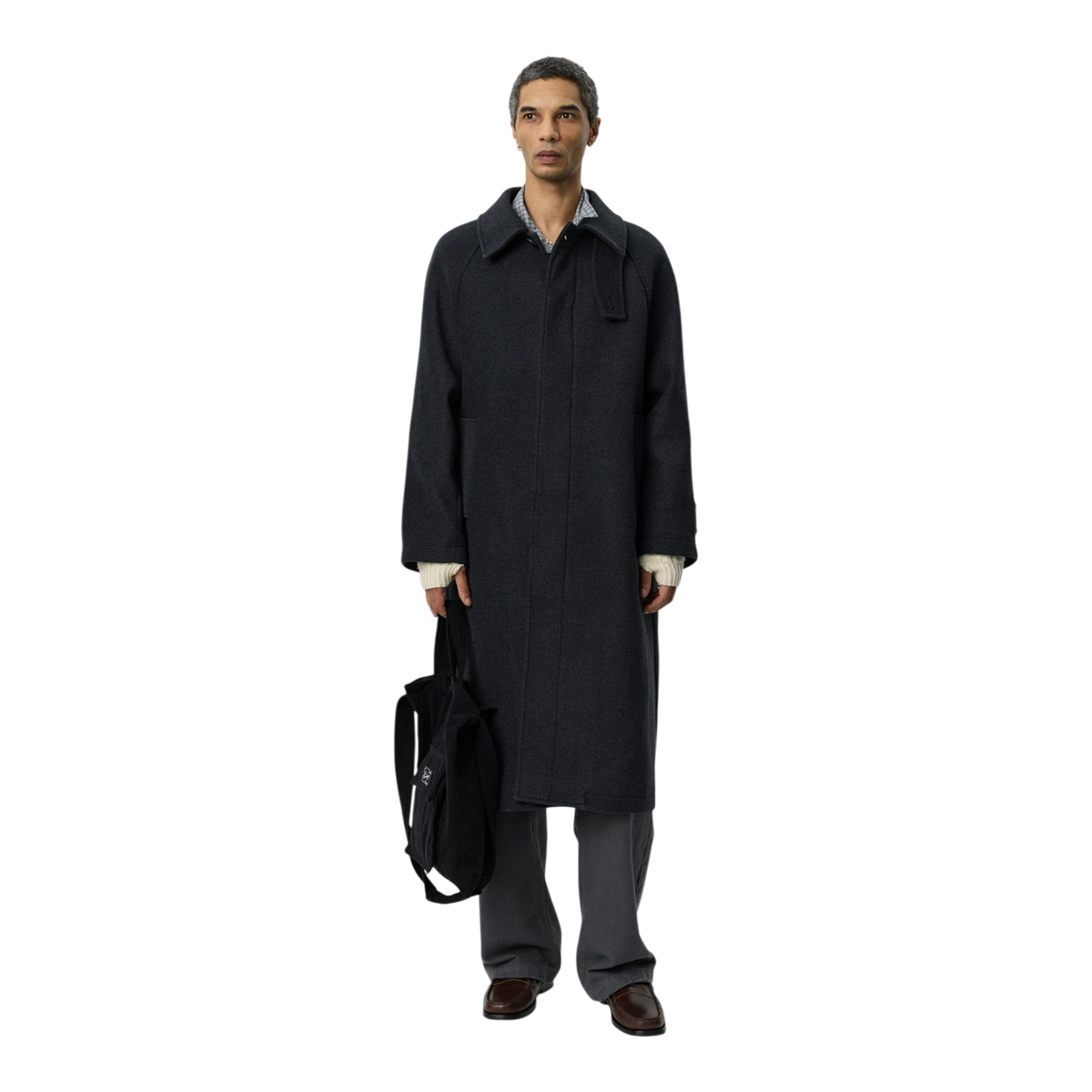 Mfpen - Installation Coat - Dark Grey Recycled Wool Jakke mfpen 