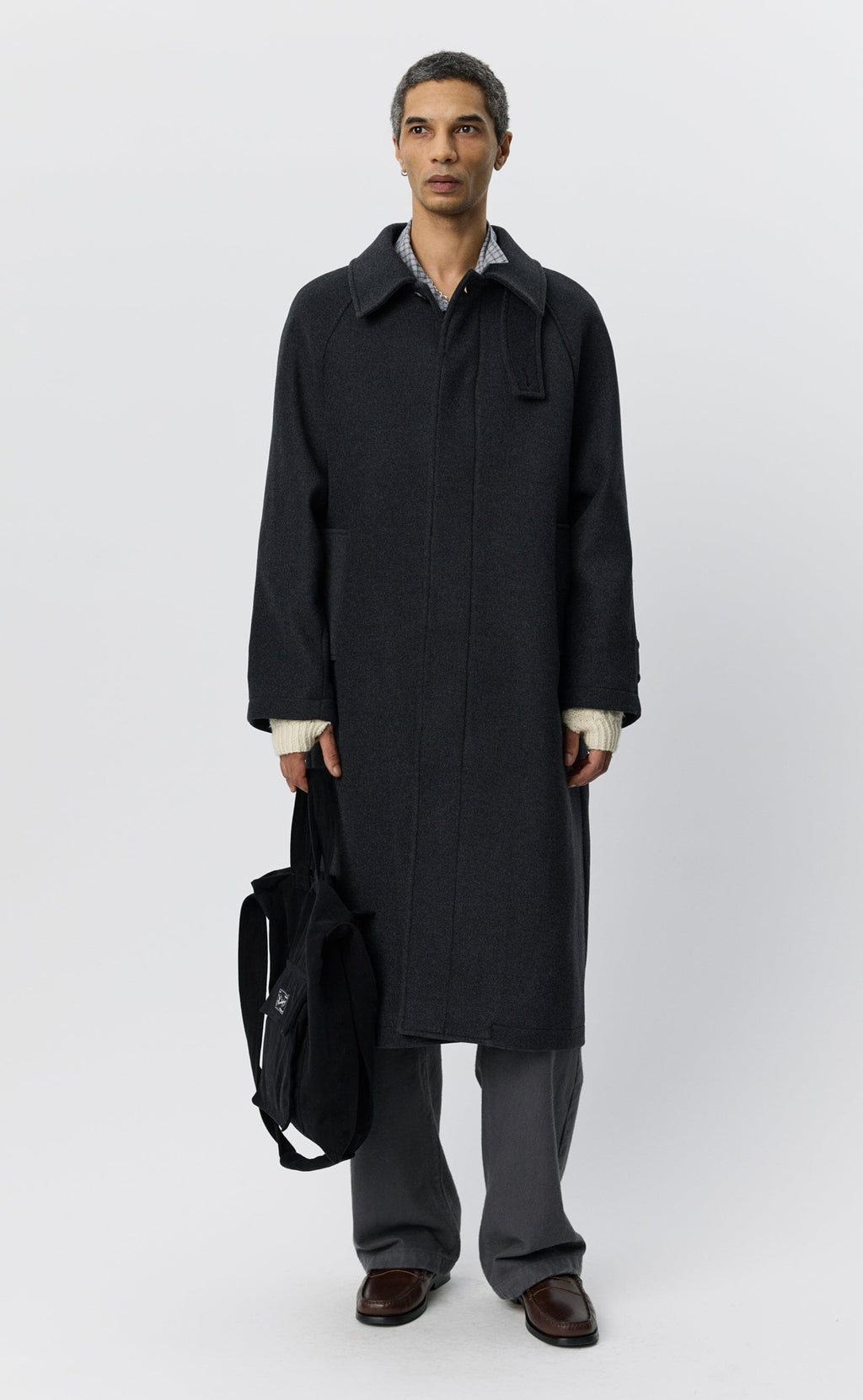 Mfpen - Installation Coat - Dark Grey Recycled Wool Jakke mfpen 