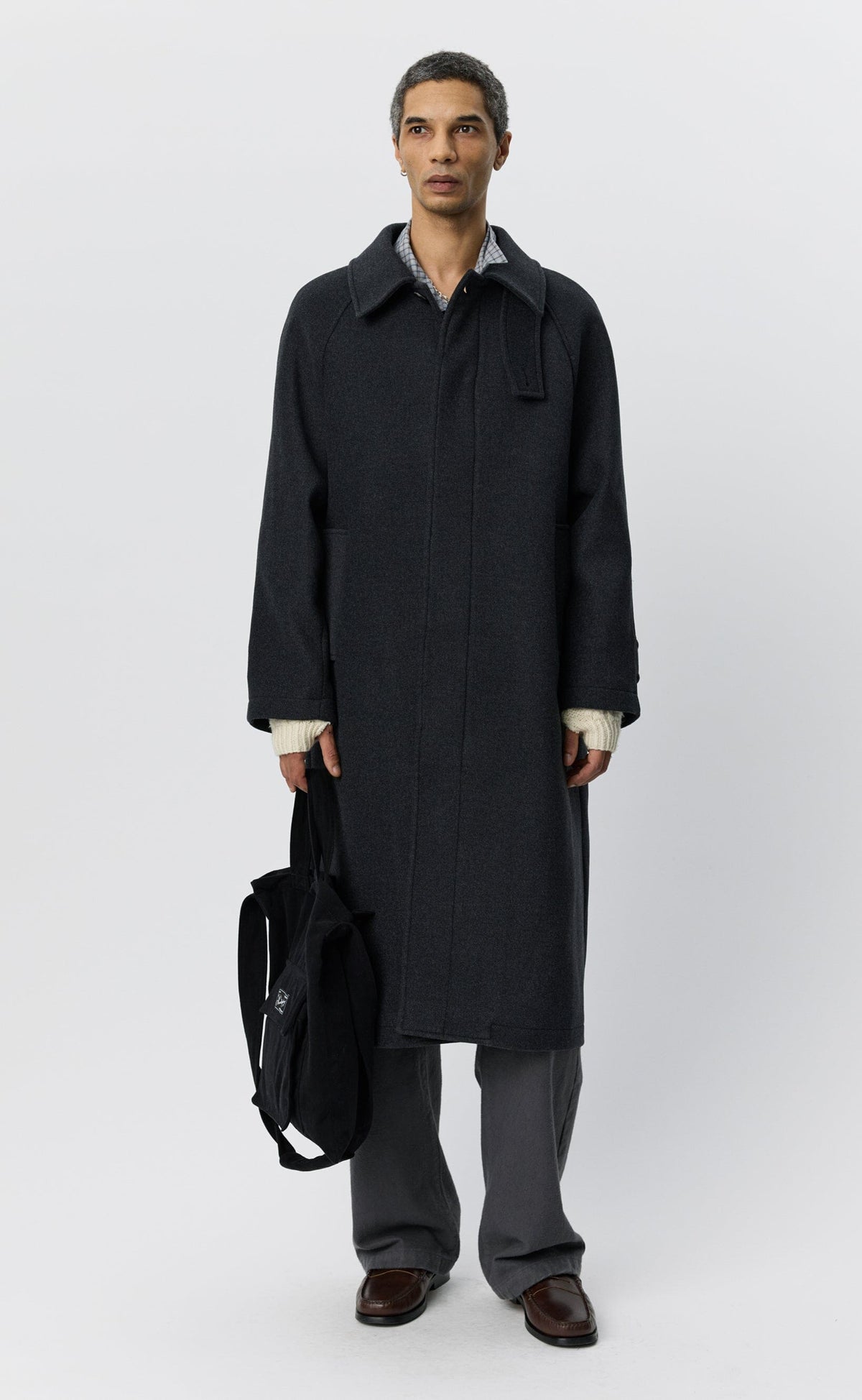 Mfpen - Installation Coat - Dark Grey Recycled Wool Jakke mfpen 