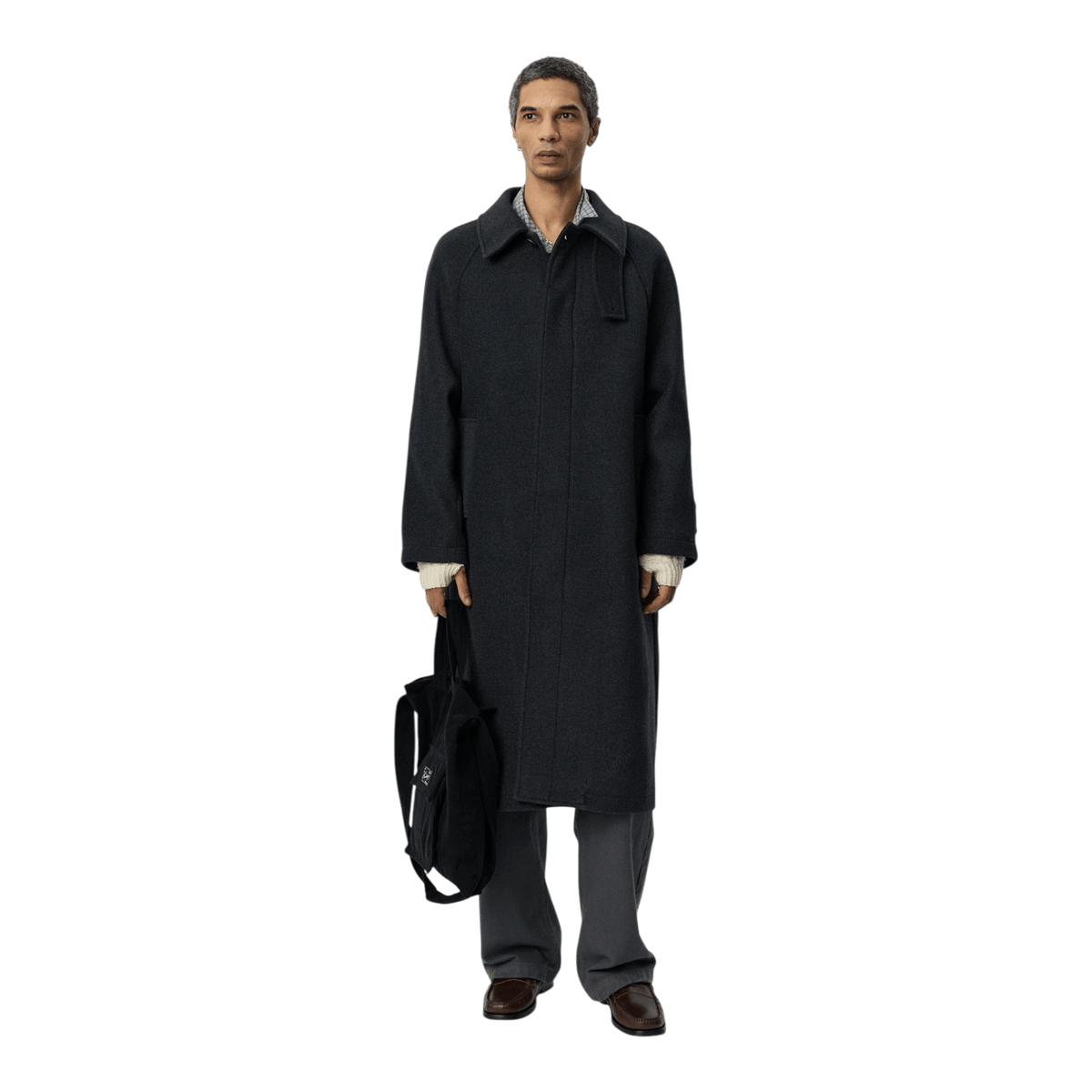 Mfpen - Installation Coat - Dark Grey Recycled Wool Jakke mfpen 