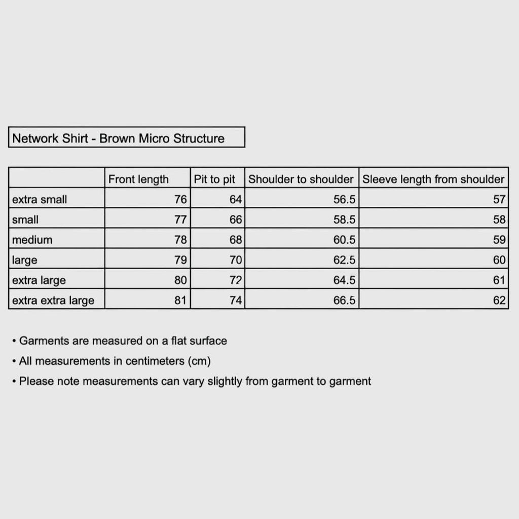 mfpen Network Shirt - Brown Micro Structure Shirt mfpen 