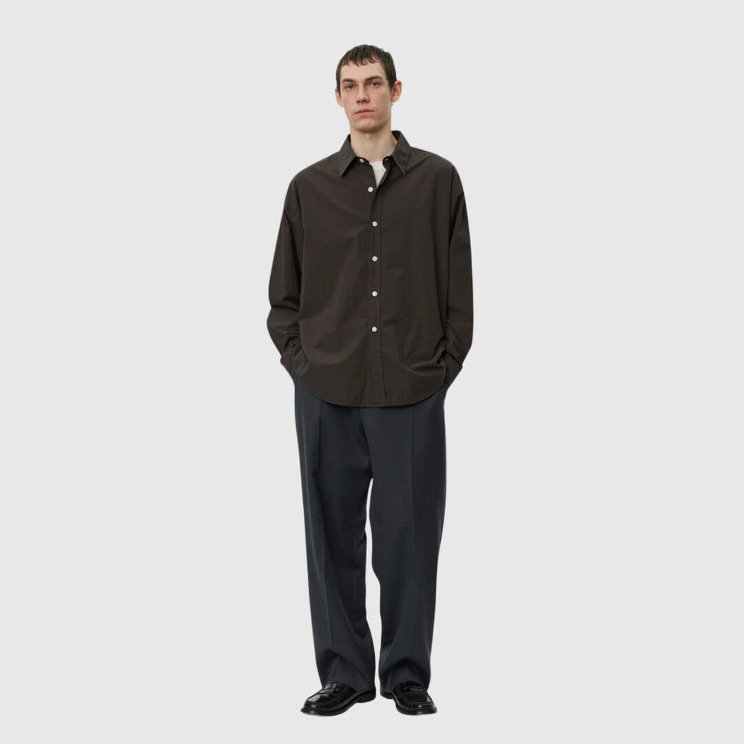 mfpen Network Shirt - Brown Micro Structure Shirt mfpen 