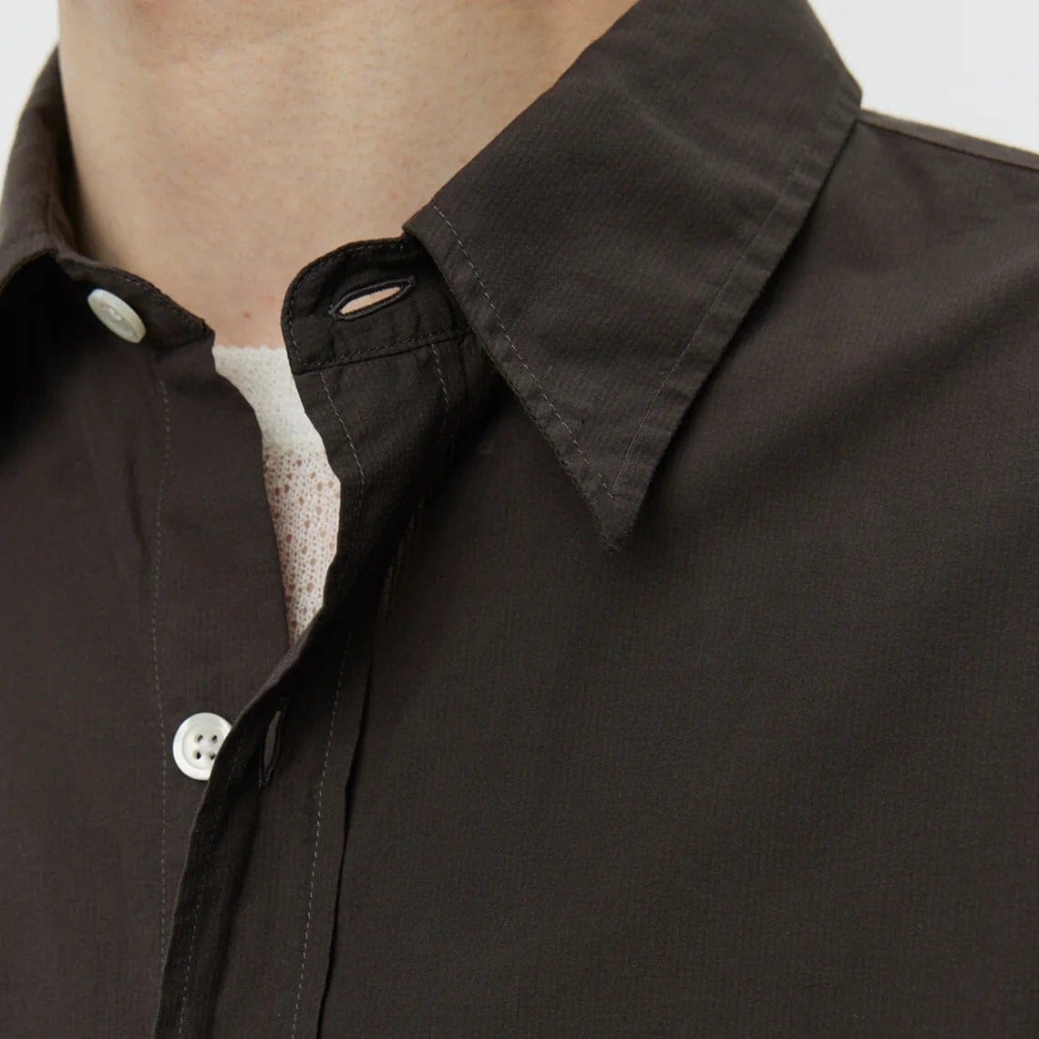 mfpen Network Shirt - Brown Micro Structure Shirt mfpen 
