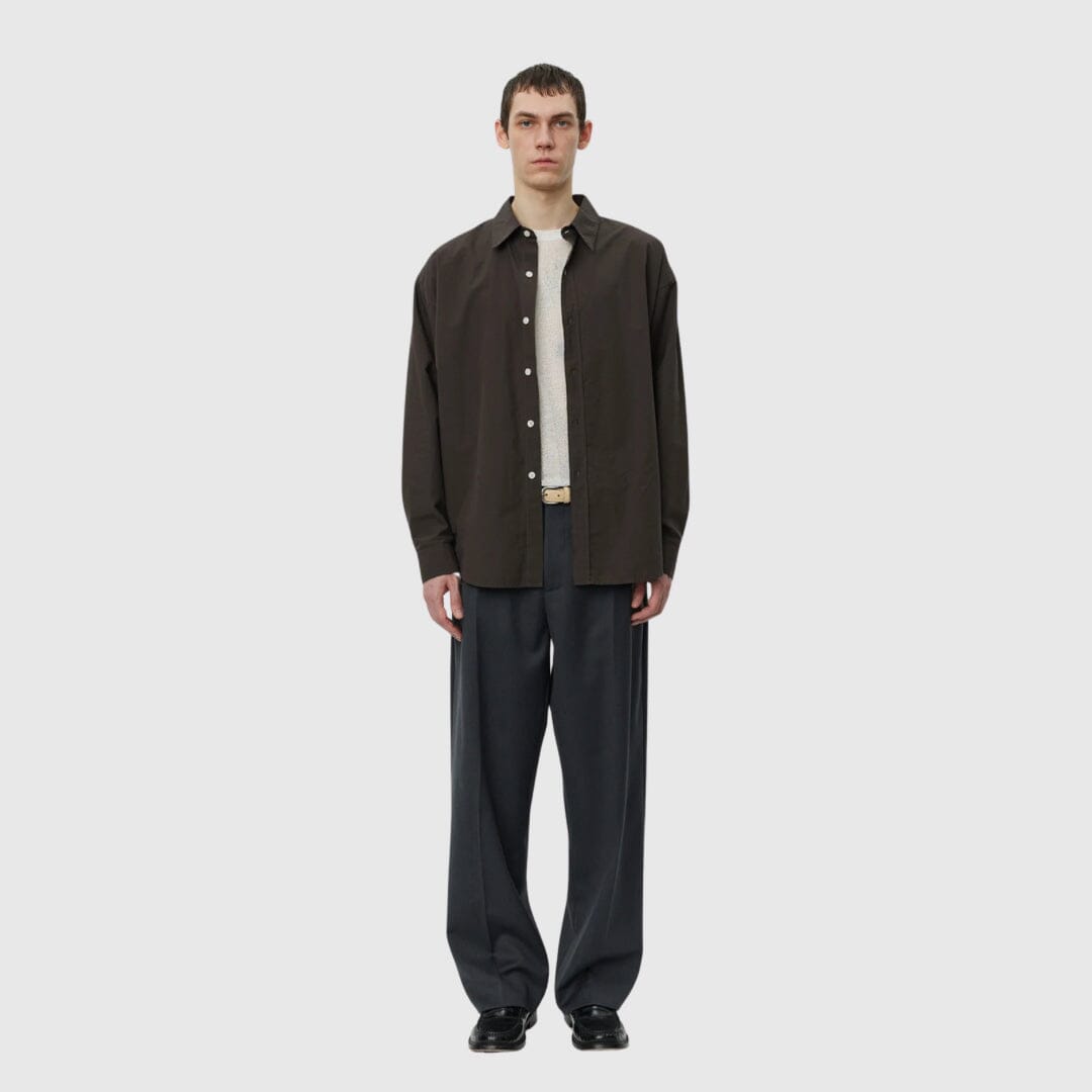 mfpen Network Shirt - Brown Micro Structure Shirt mfpen 