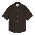 mfpen New Input Shirt - Dark Brown Triple Stripe Shirt mfpen 