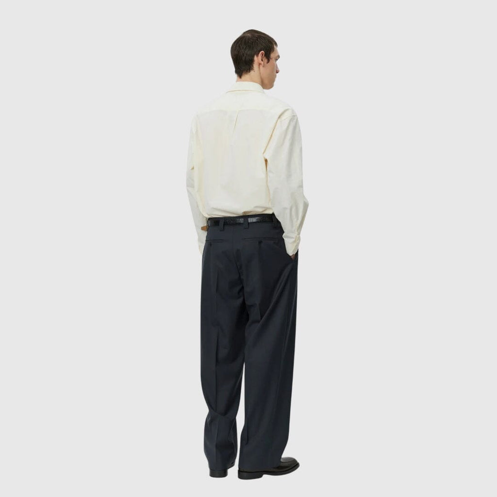 mfpen Service Trousers - Solid Grey Wool Pants mfpen 