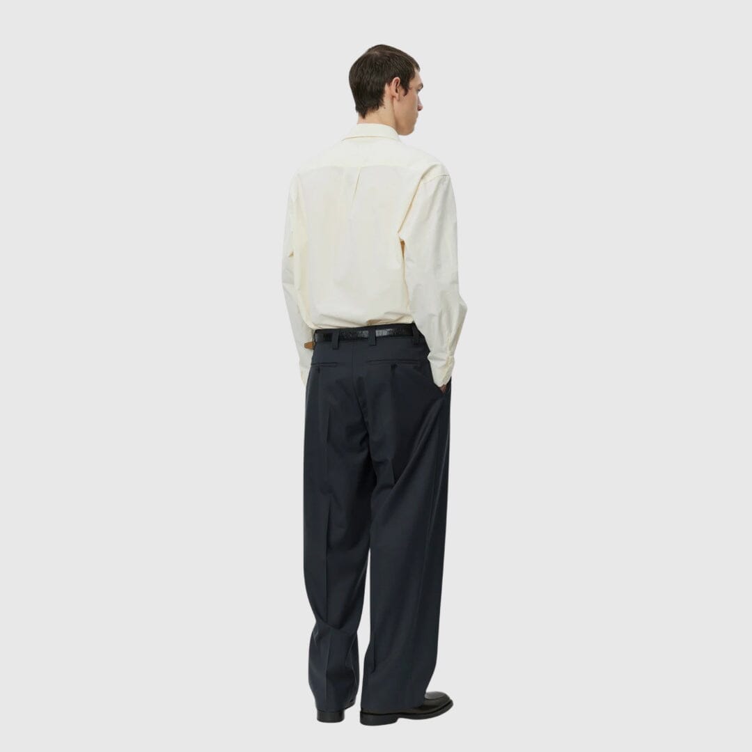 mfpen Service Trousers - Solid Grey Wool Pants mfpen 