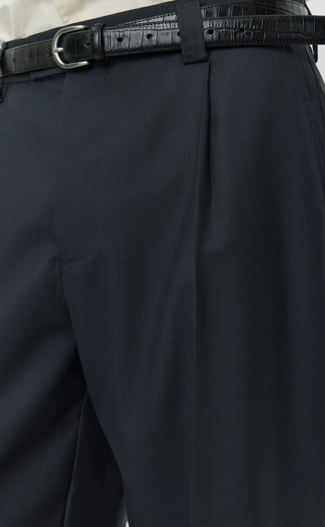 mfpen Service Trousers - Solid Grey Wool Pants mfpen 