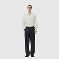 mfpen Service Trousers - Solid Grey Wool Pants mfpen 
