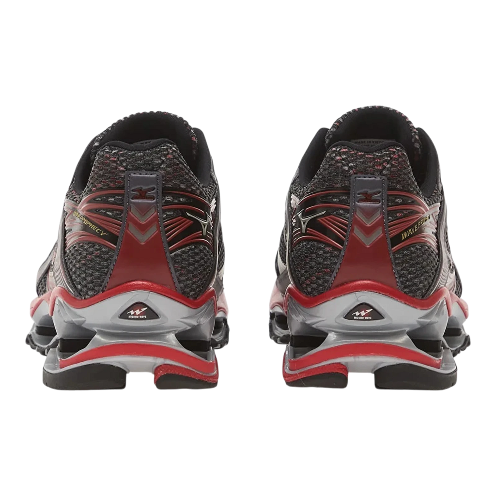 Mizuno - Wave Prophecy 1 - Harbor Mist/Chinese Red/Black Sneakers Mizuno 