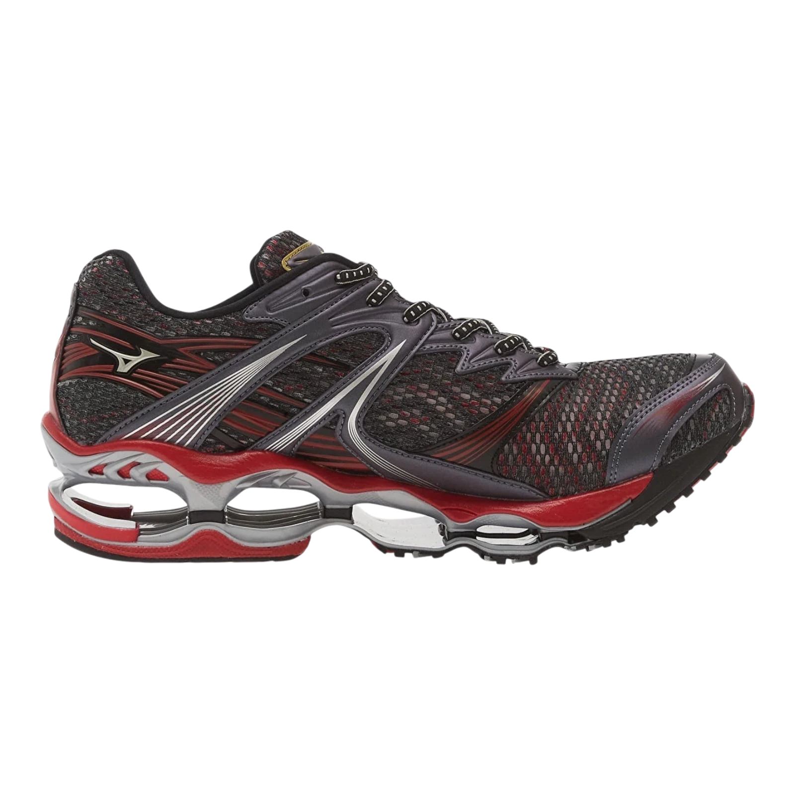 Mizuno - Wave Prophecy 1 - Harbor Mist/Chinese Red/Black Sneakers Mizuno 