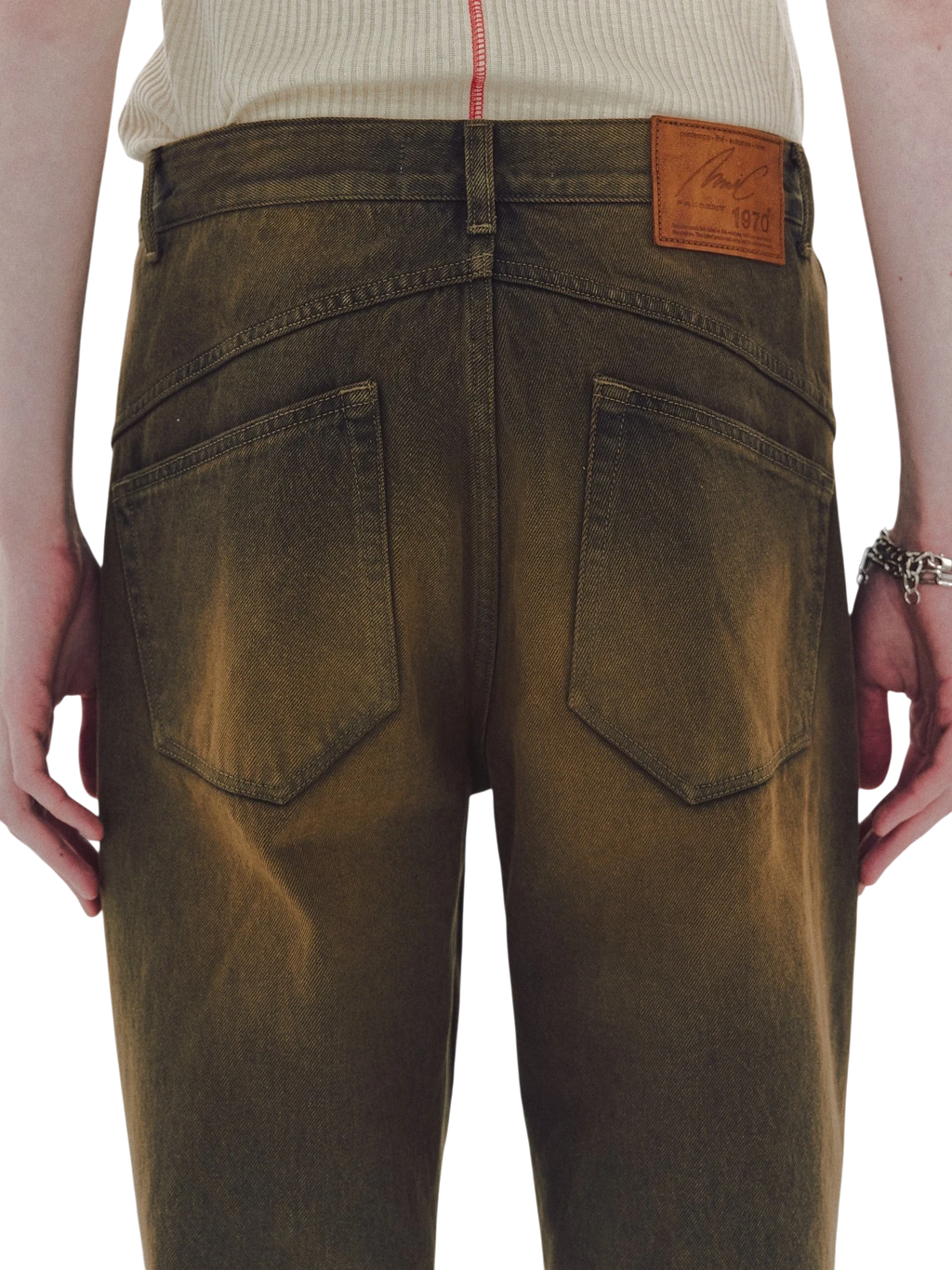 MMIC Rocker Flare Jeans - Brown Pants MMIC 