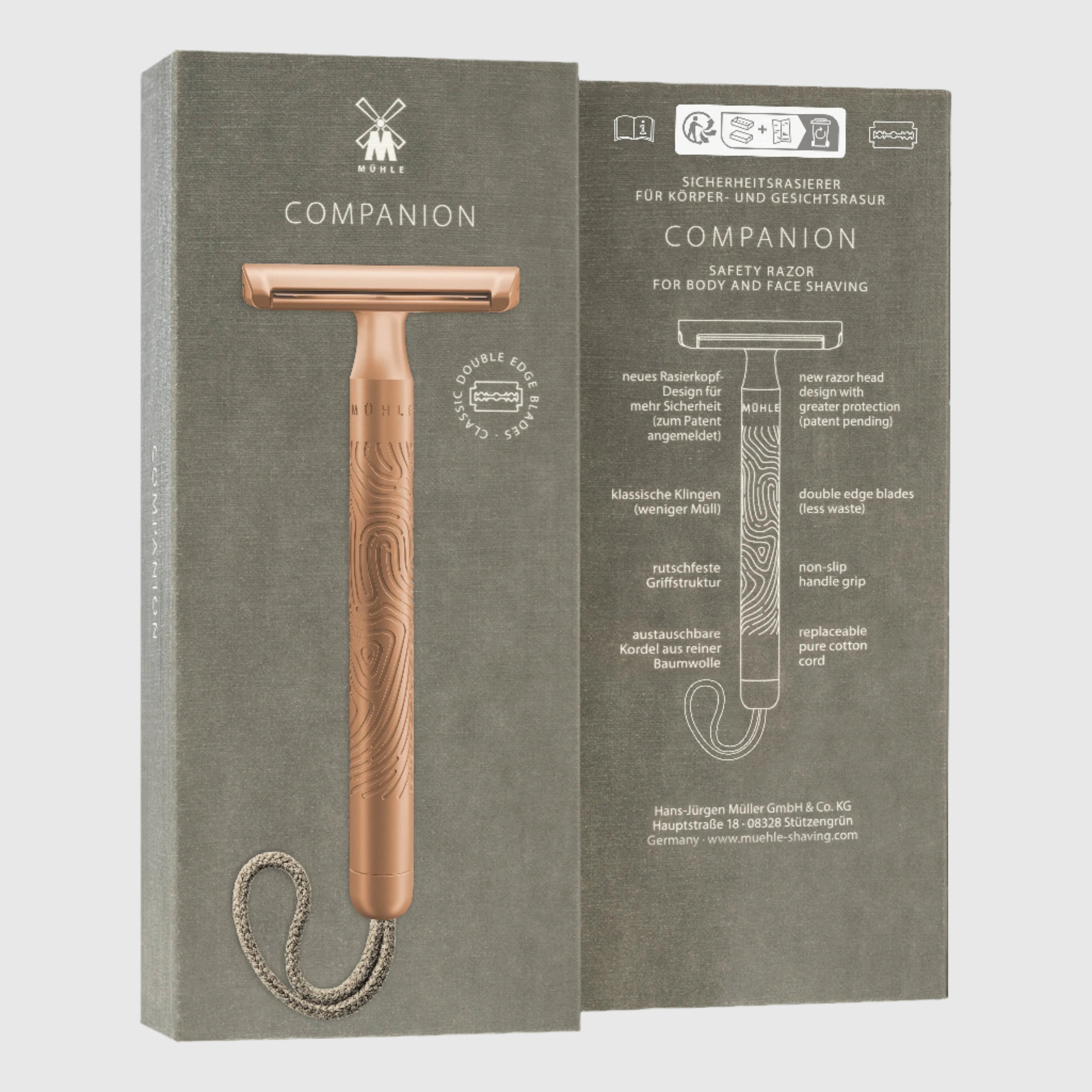 Mühle Companion Razor - Rose Gold Shave Tools Mühle 