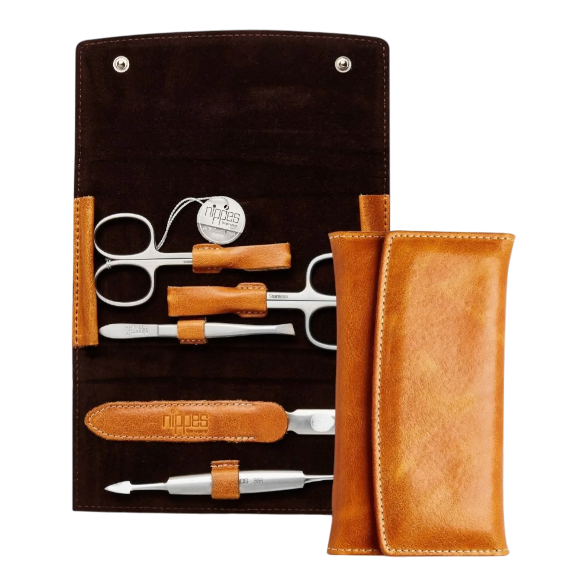 Nippes manikyrsett Cognac - 5 deler Manikyr Nippes Solingen 
