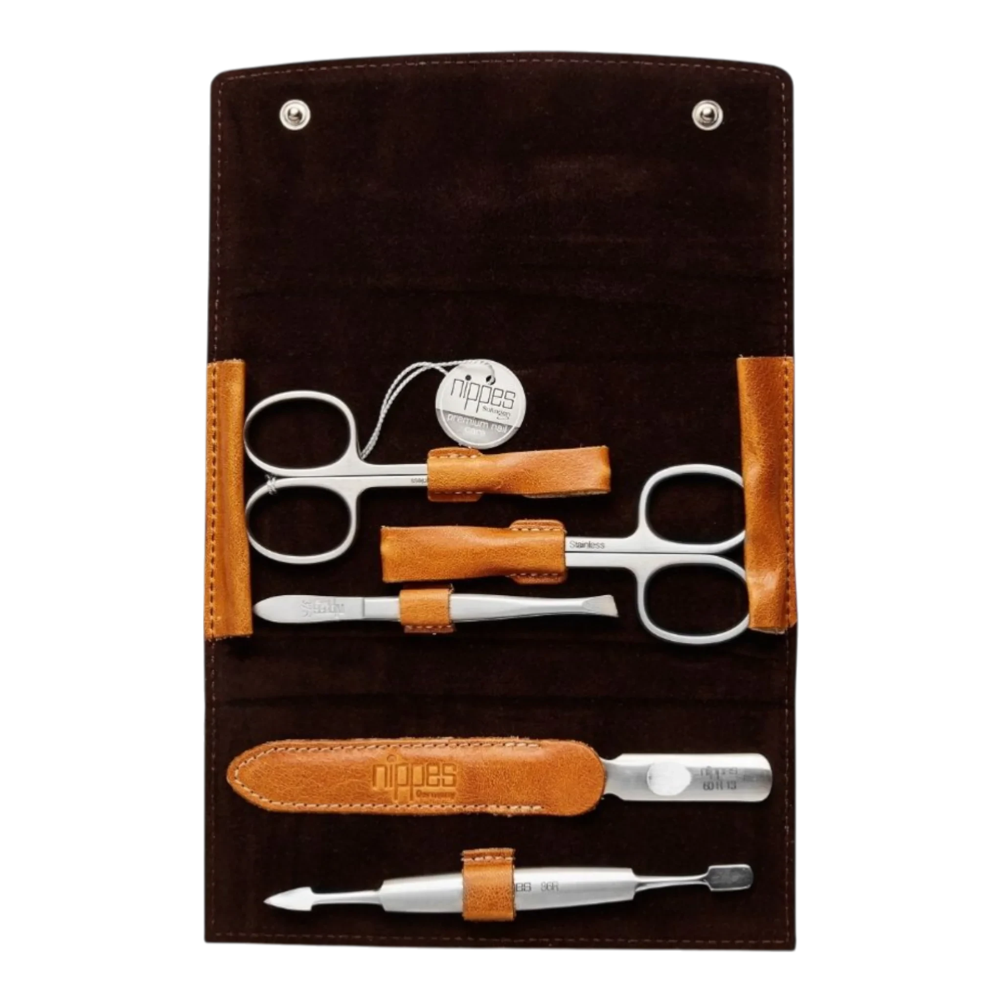Nippes manikyrsett Cognac - 5 deler Manikyr Nippes Solingen 