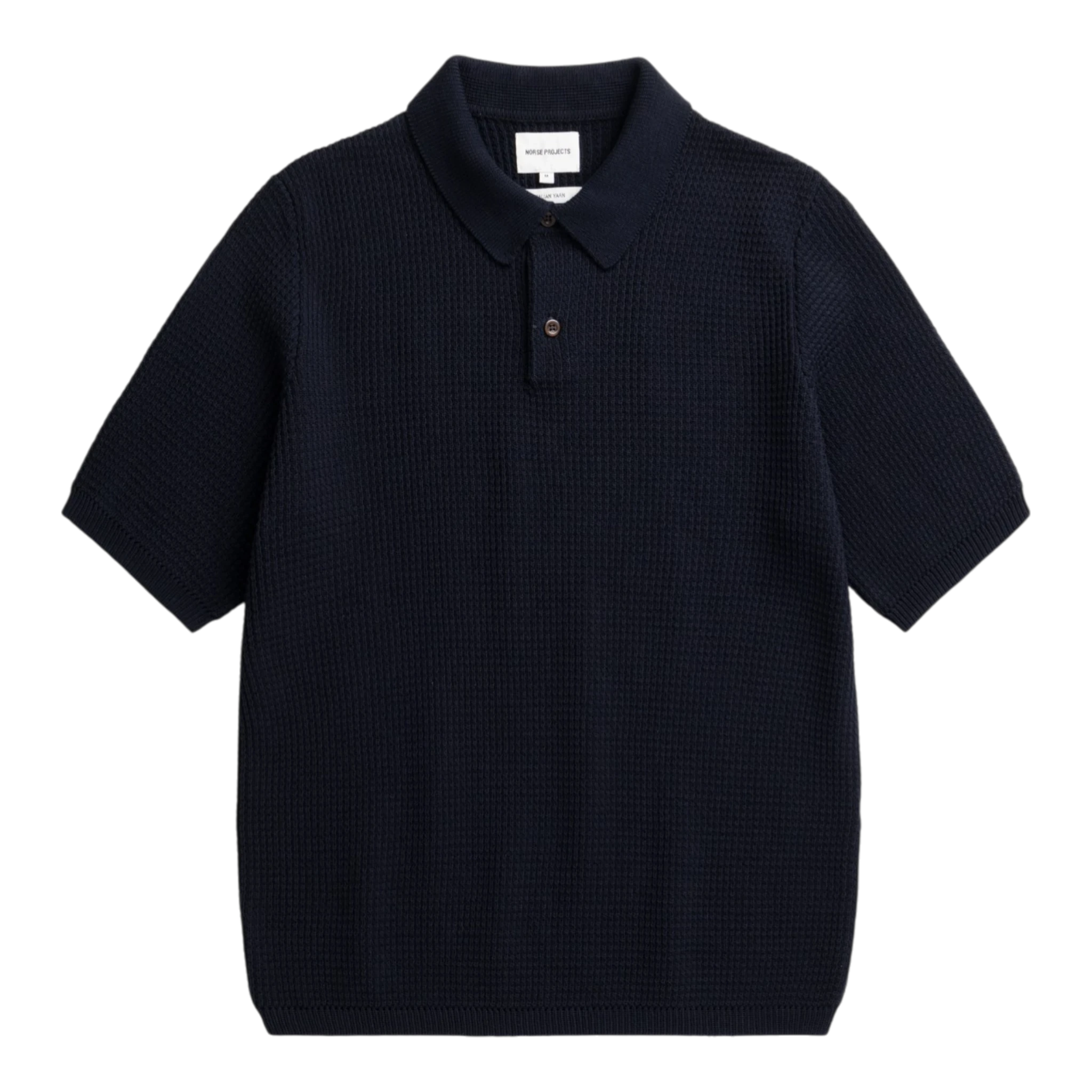 Norse Projects Anholt Cotton Crepe Polo - Dark Navy Shirt Norse Projects 
