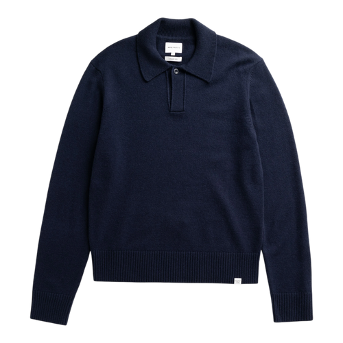 Norse Projects - Anholt Lambswool Crewneck - Dark Navy Genser Norse Projects 