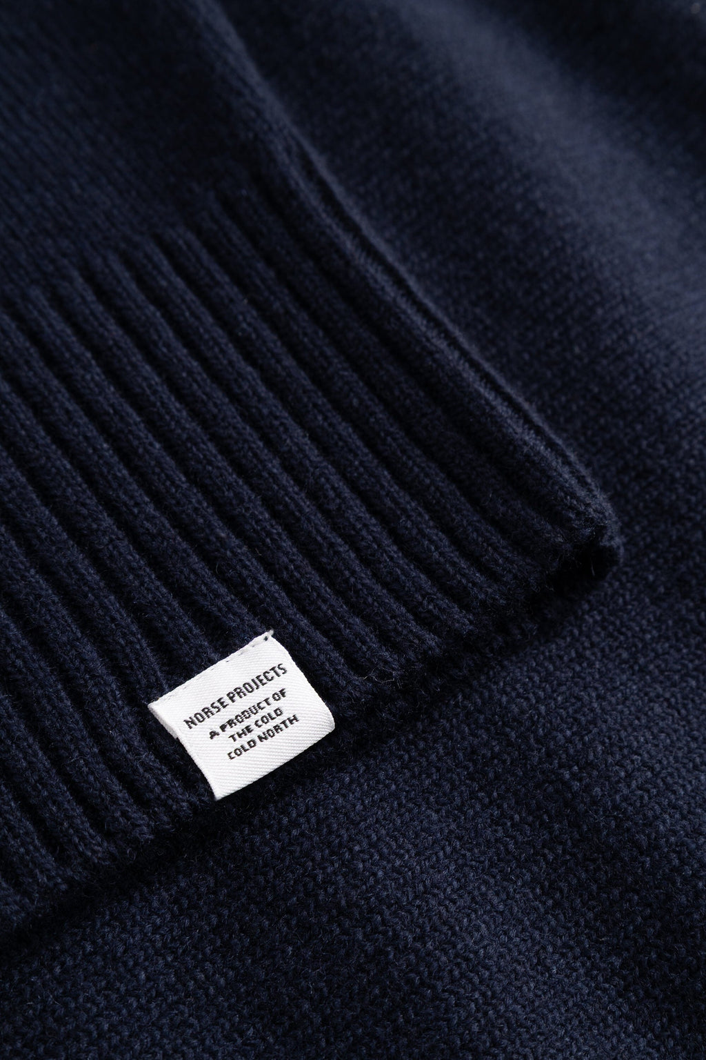 Norse Projects - Anholt Lambswool Crewneck - Dark Navy Genser Norse Projects 