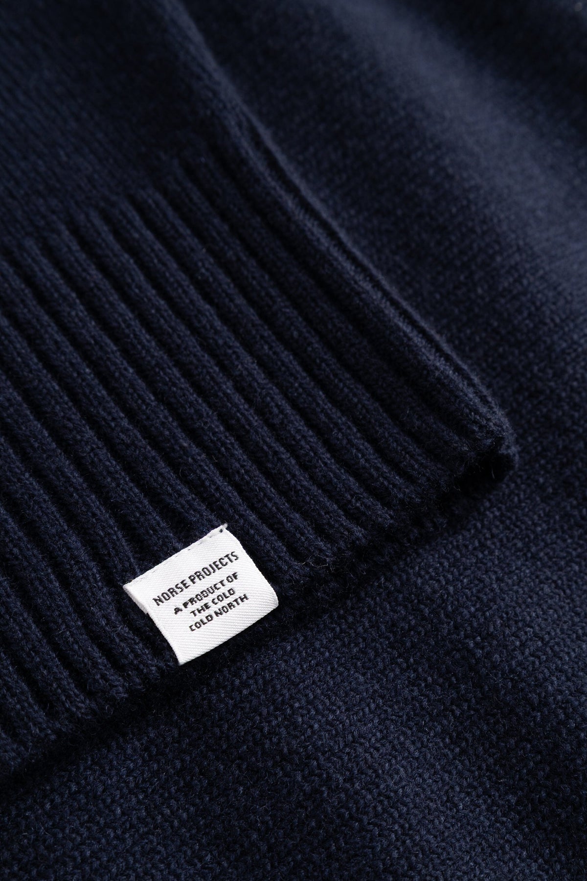 Norse Projects - Anholt Lambswool Crewneck - Dark Navy Genser Norse Projects 