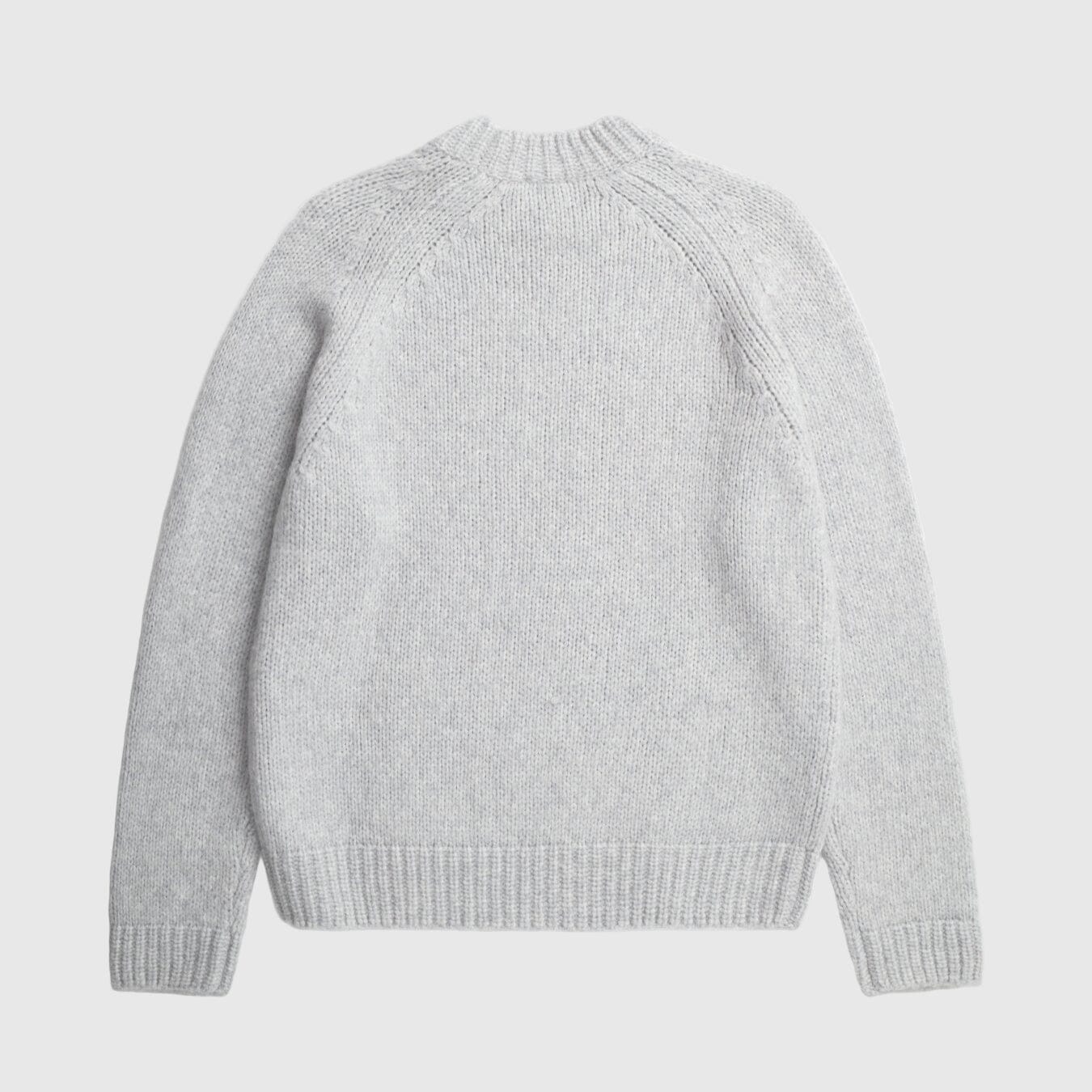 Norse Projects Birger Raglan Sweater - Light Grey Melange Knitwear Norse Projects 