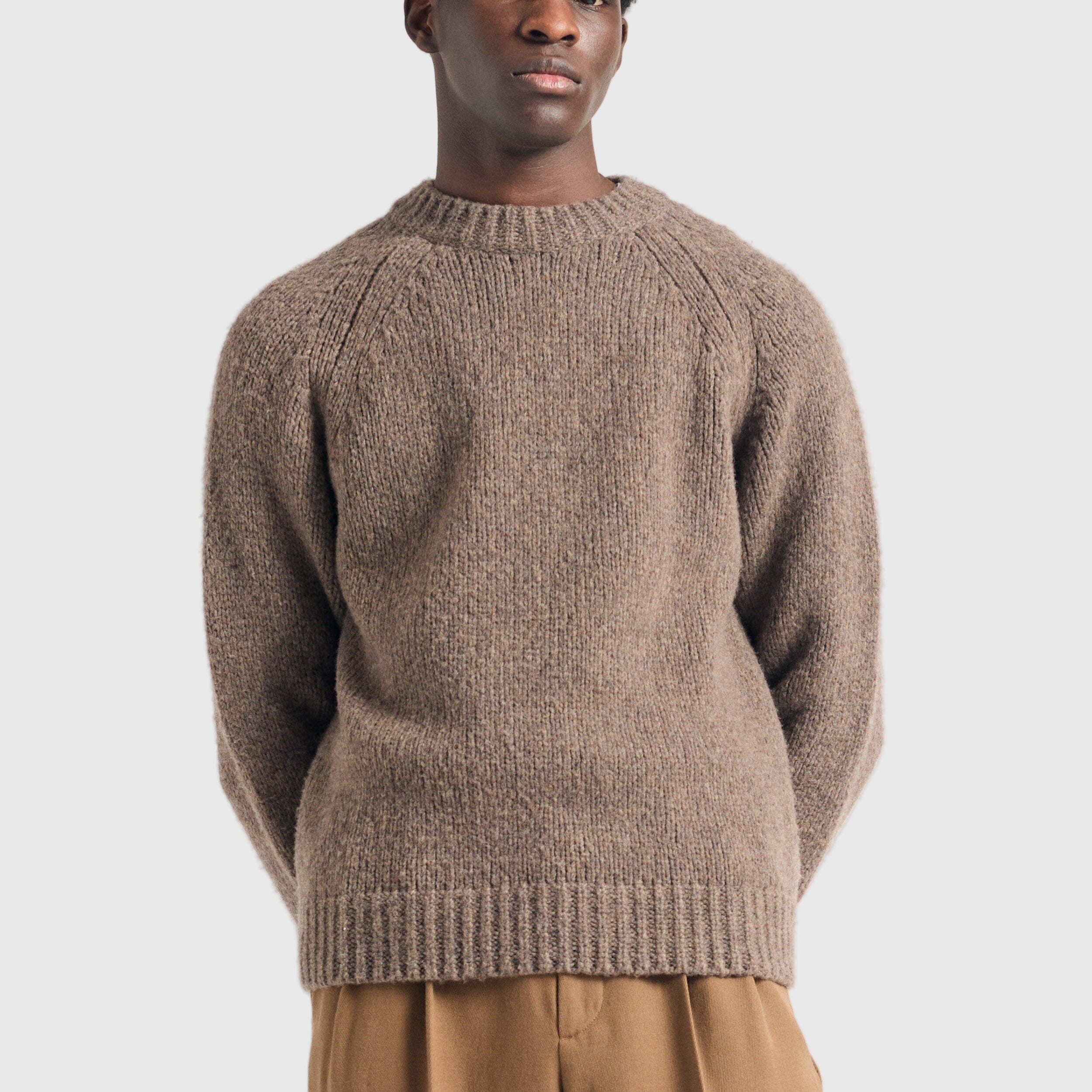 Norse Projects Birger Raglan Sweater - Walnut Knitwear Norse Projects 