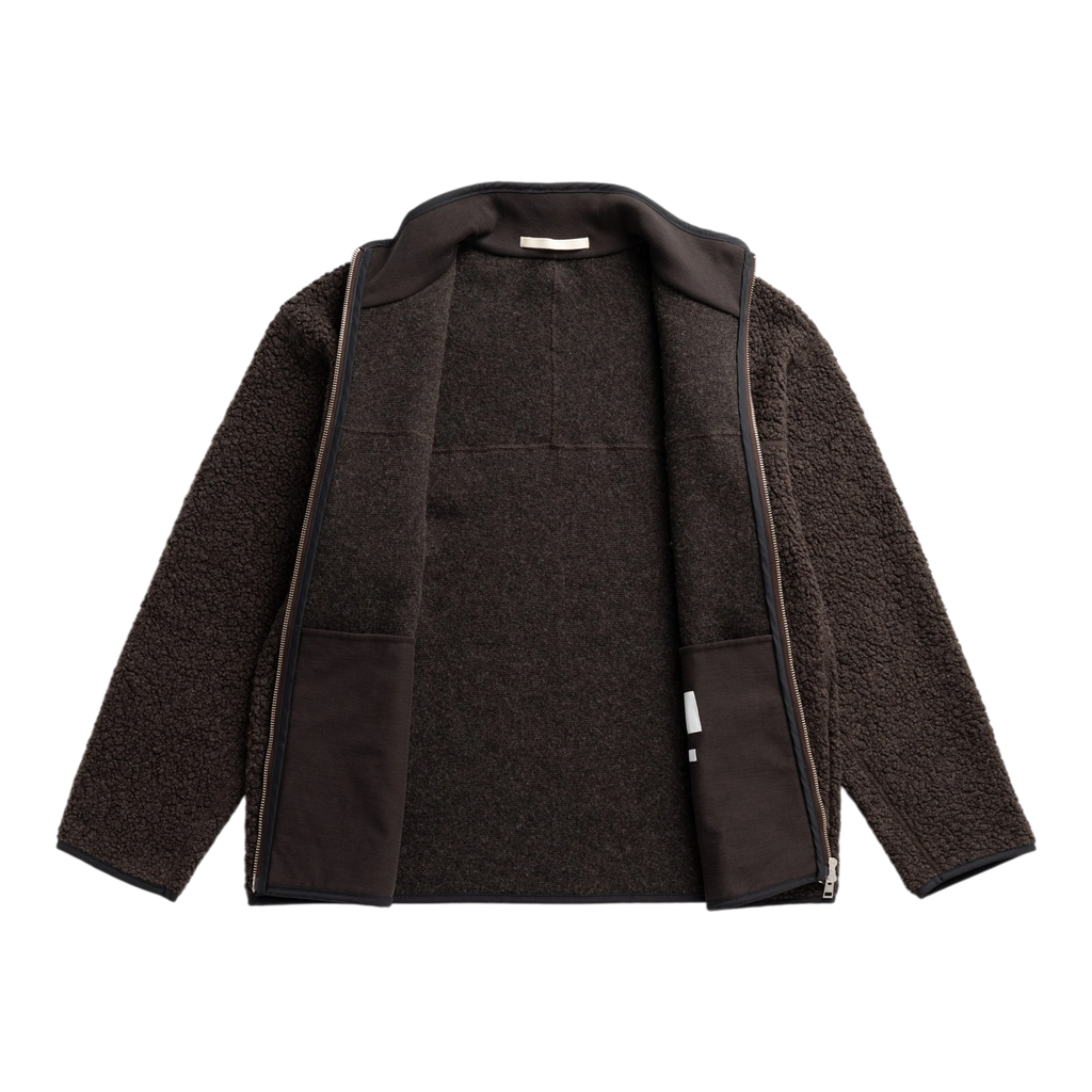 Norse Projects - Bjerget Sherpa Wool Fleece Jacket - Delicioso Brown Jakke Norse Projects 