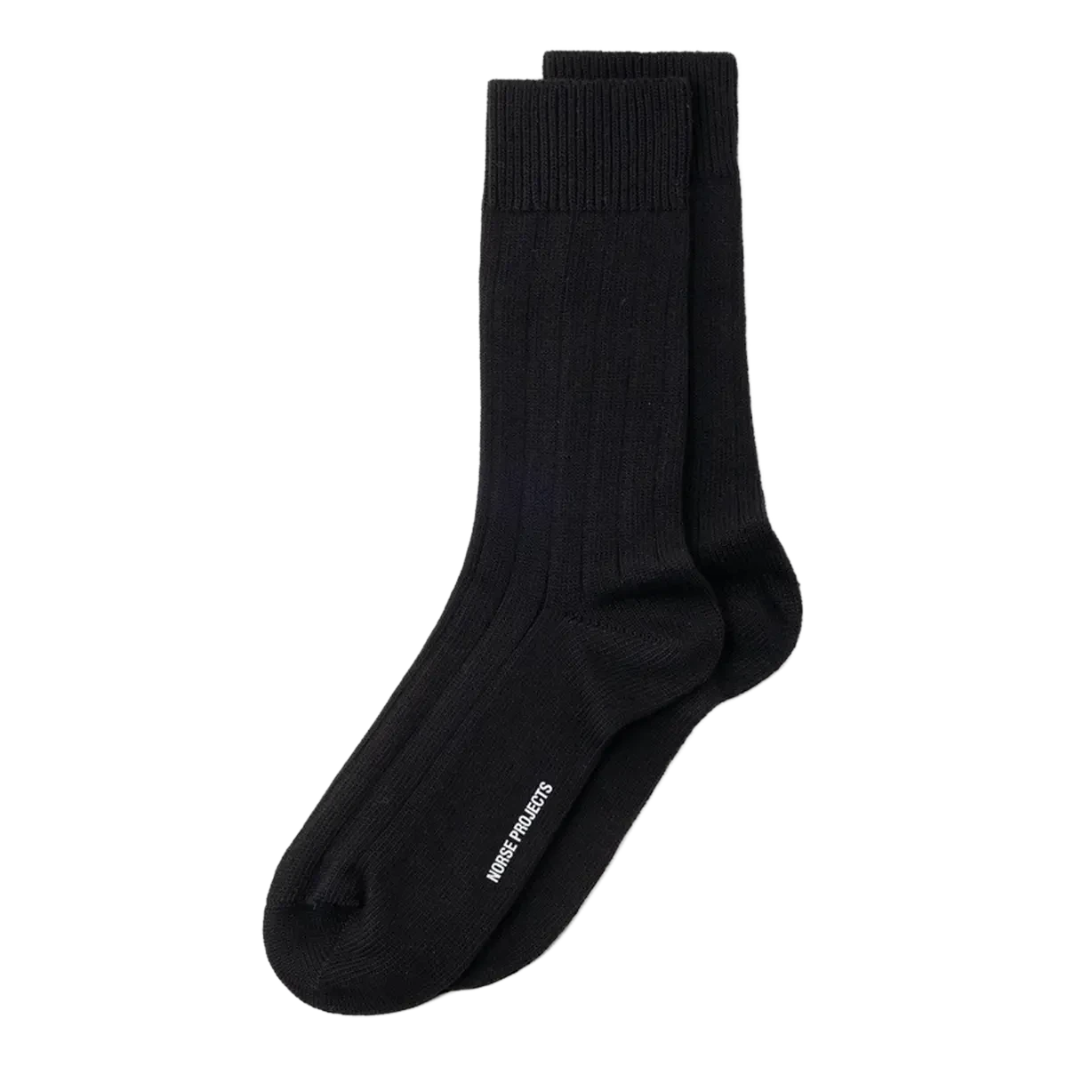 Norse Projects Bykle Cordura Wide Rib Sock - All Black Socks Norse Projects 
