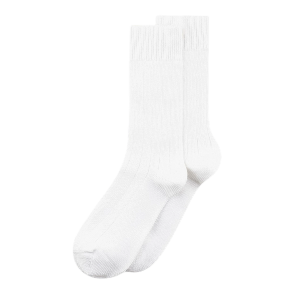 Norse Projects - Bykle Cordura Wide Rib Sock - White Sokker Norse Projects 