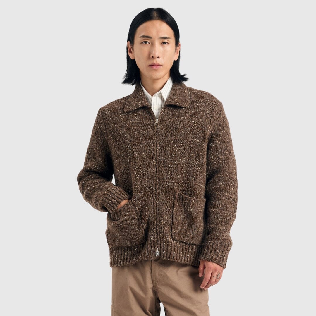 Norse Projects Erik Jacket - Seal Brown Knitwear Norse Projects 