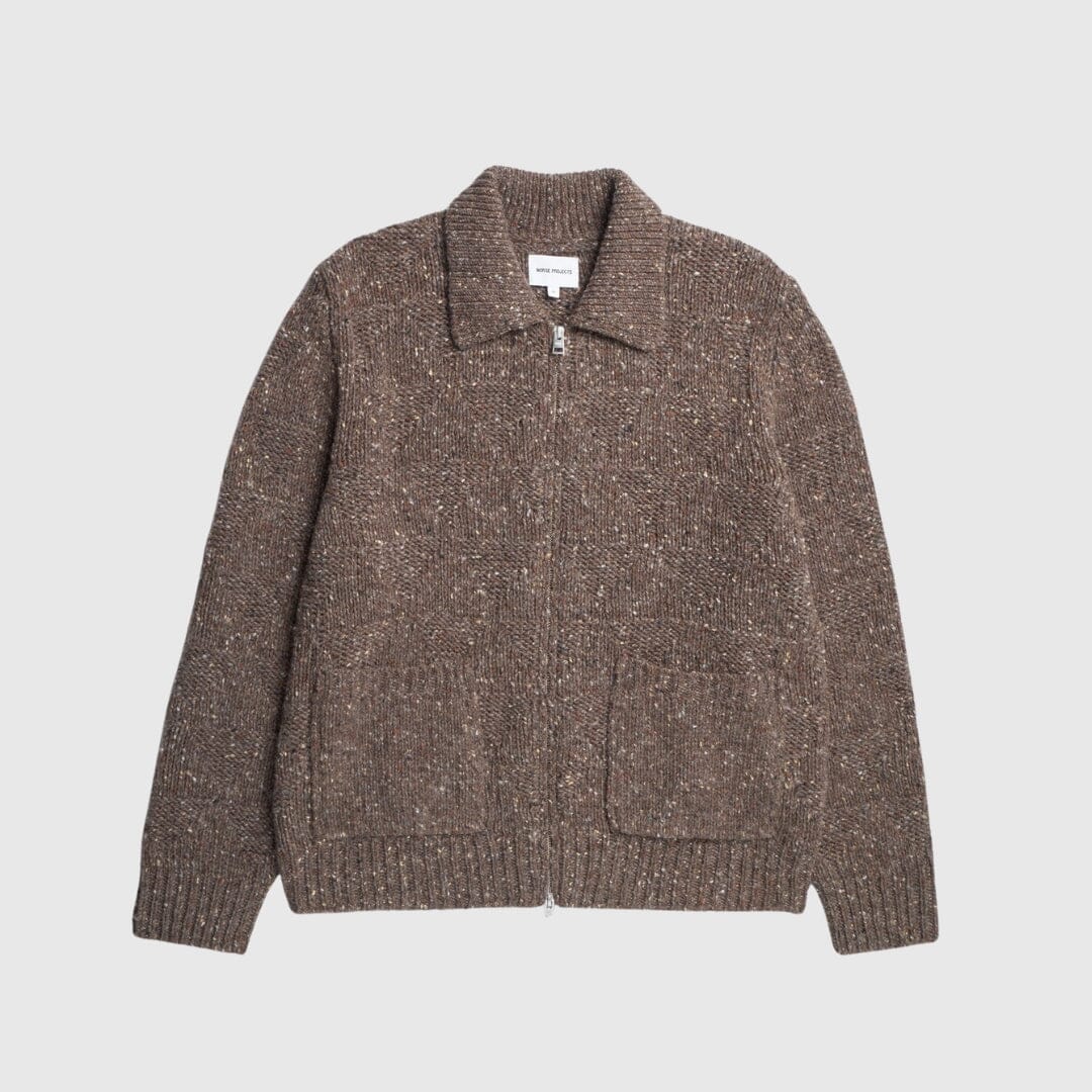 Norse Projects Erik Jacket - Seal Brown Knitwear Norse Projects 