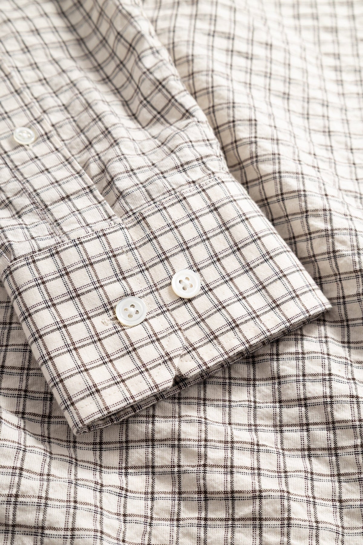 Norse Projects - Espevik Oversized Check Shirt - Natural Ecru Skjorte Norse Projects 