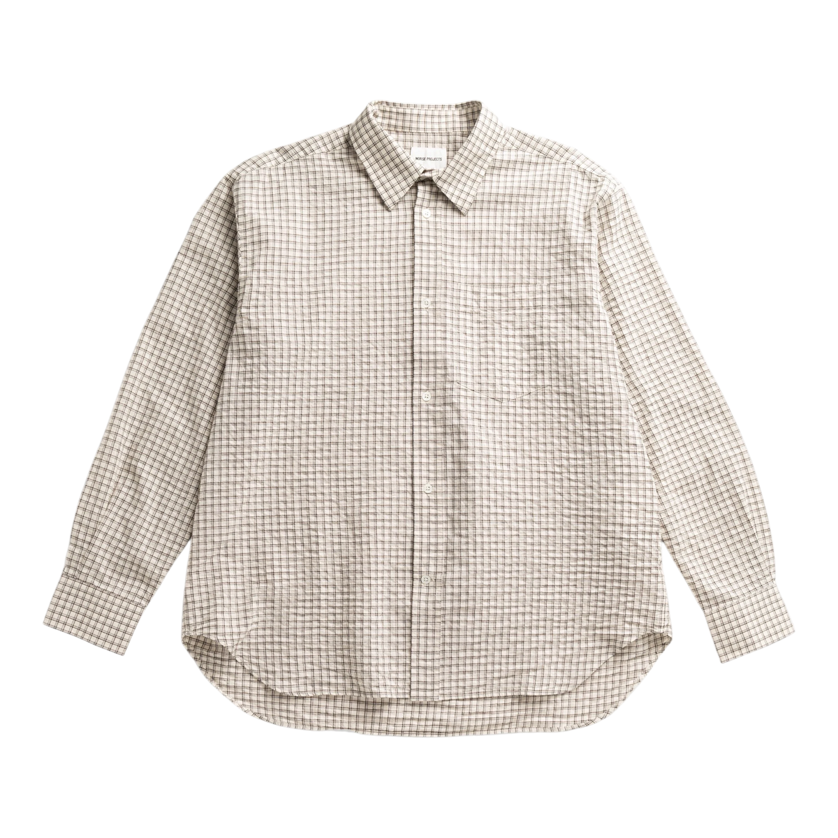 Norse Projects - Espevik Oversized Check Shirt - Natural Ecru Skjorte Norse Projects 